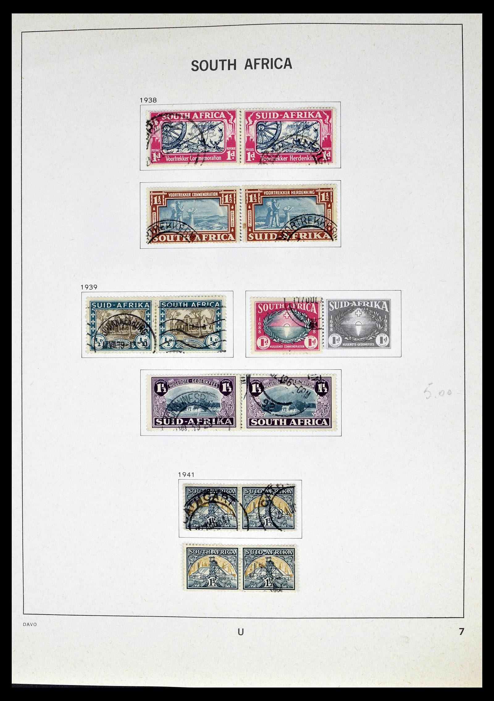 39327 0007 - Postzegelverzameling 39327 Zuid Afrika 1910-1998.