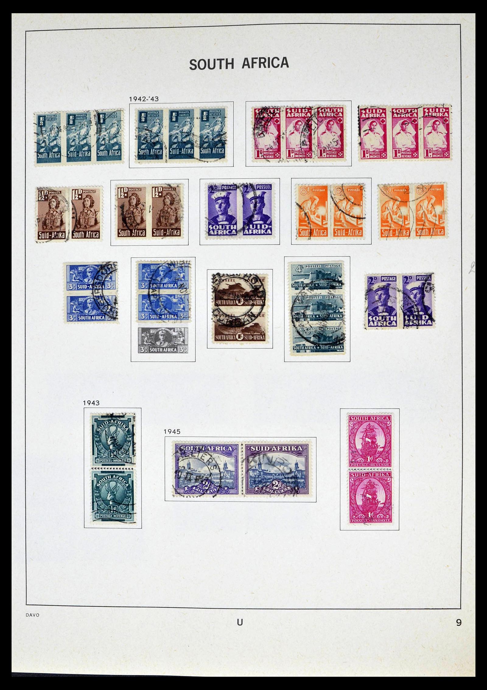 39327 0009 - Postzegelverzameling 39327 Zuid Afrika 1910-1998.