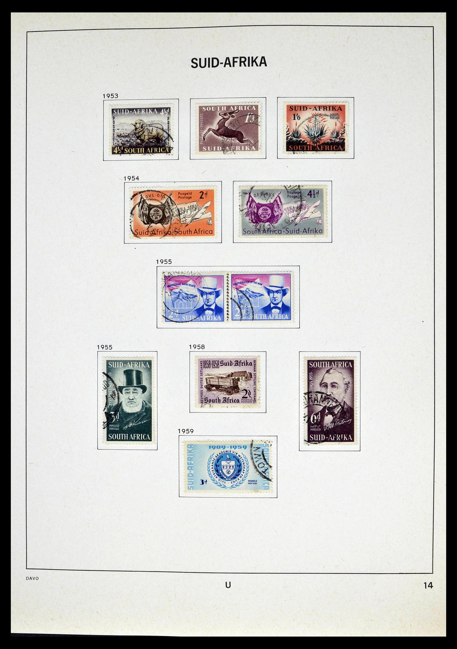 39327 0015 - Postzegelverzameling 39327 Zuid Afrika 1910-1998.