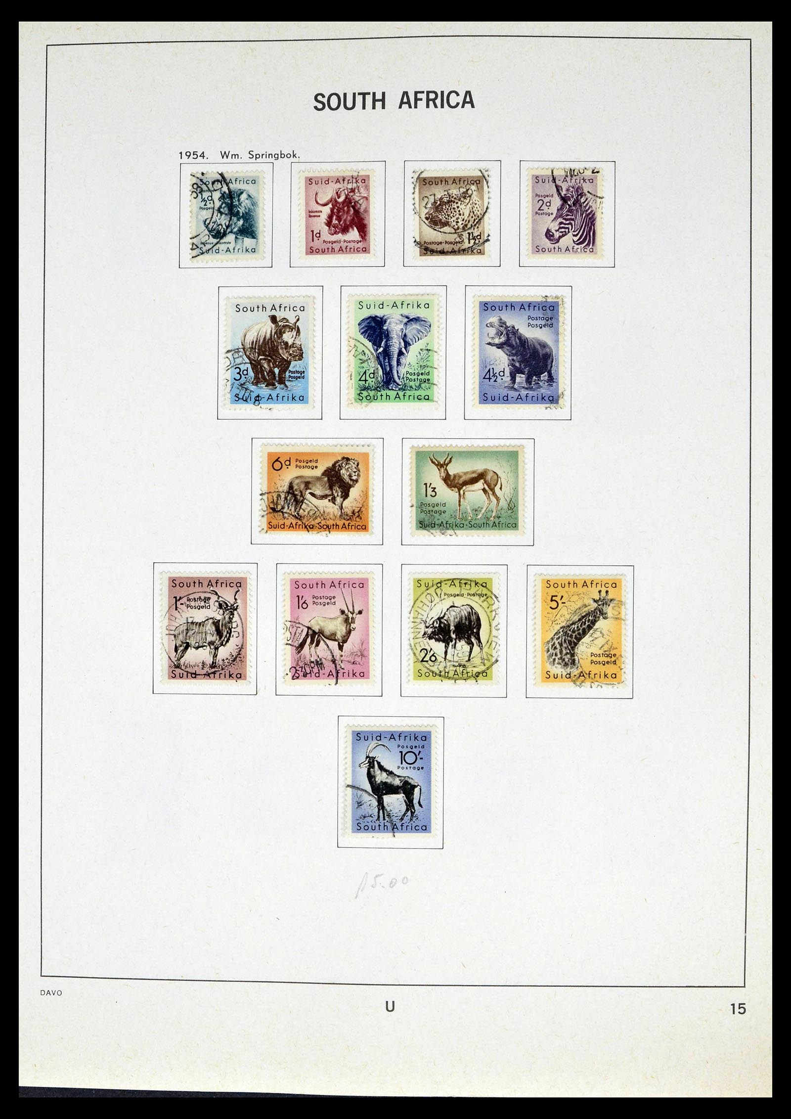 39327 0016 - Postzegelverzameling 39327 Zuid Afrika 1910-1998.