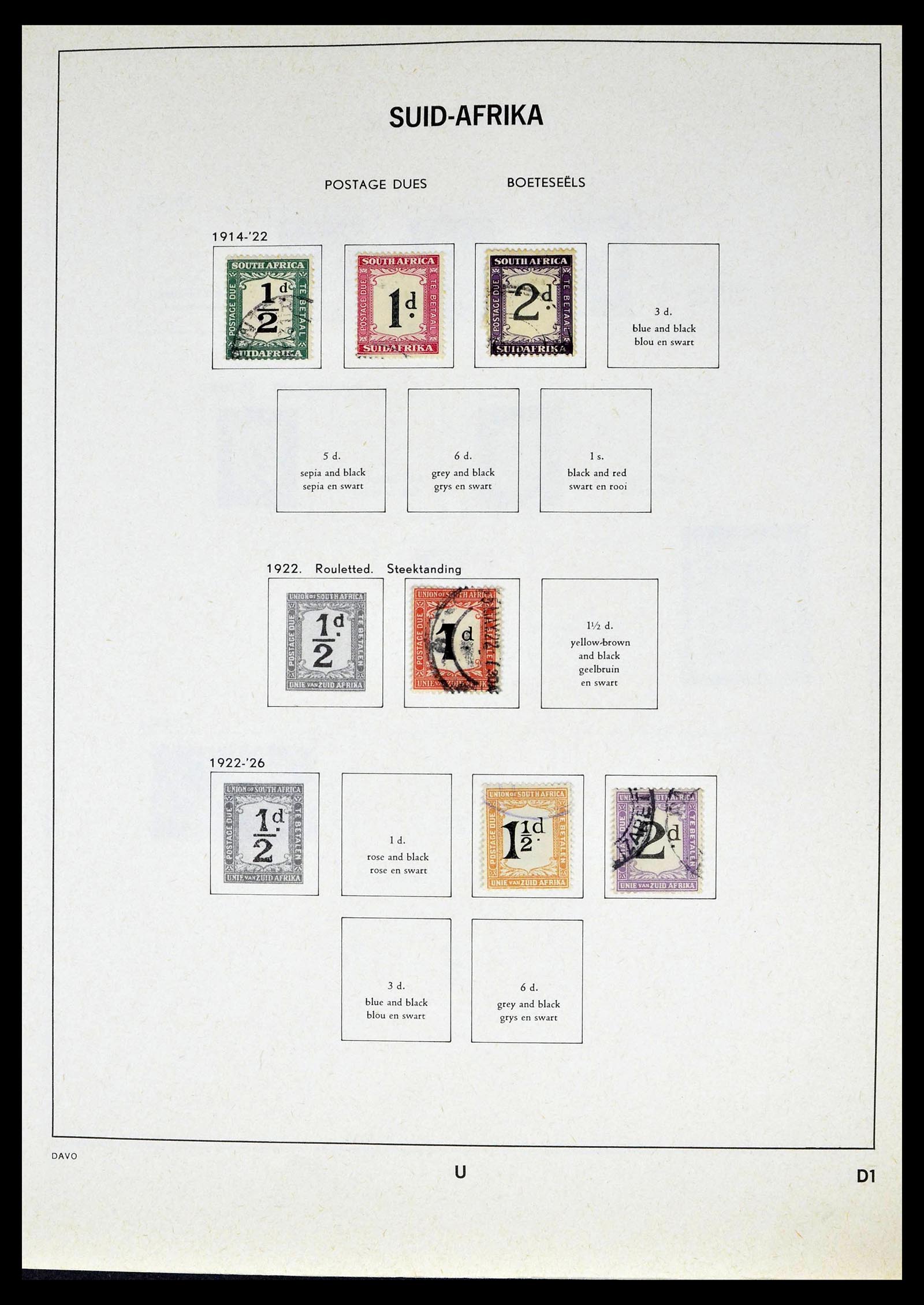 39327 0022 - Postzegelverzameling 39327 Zuid Afrika 1910-1998.