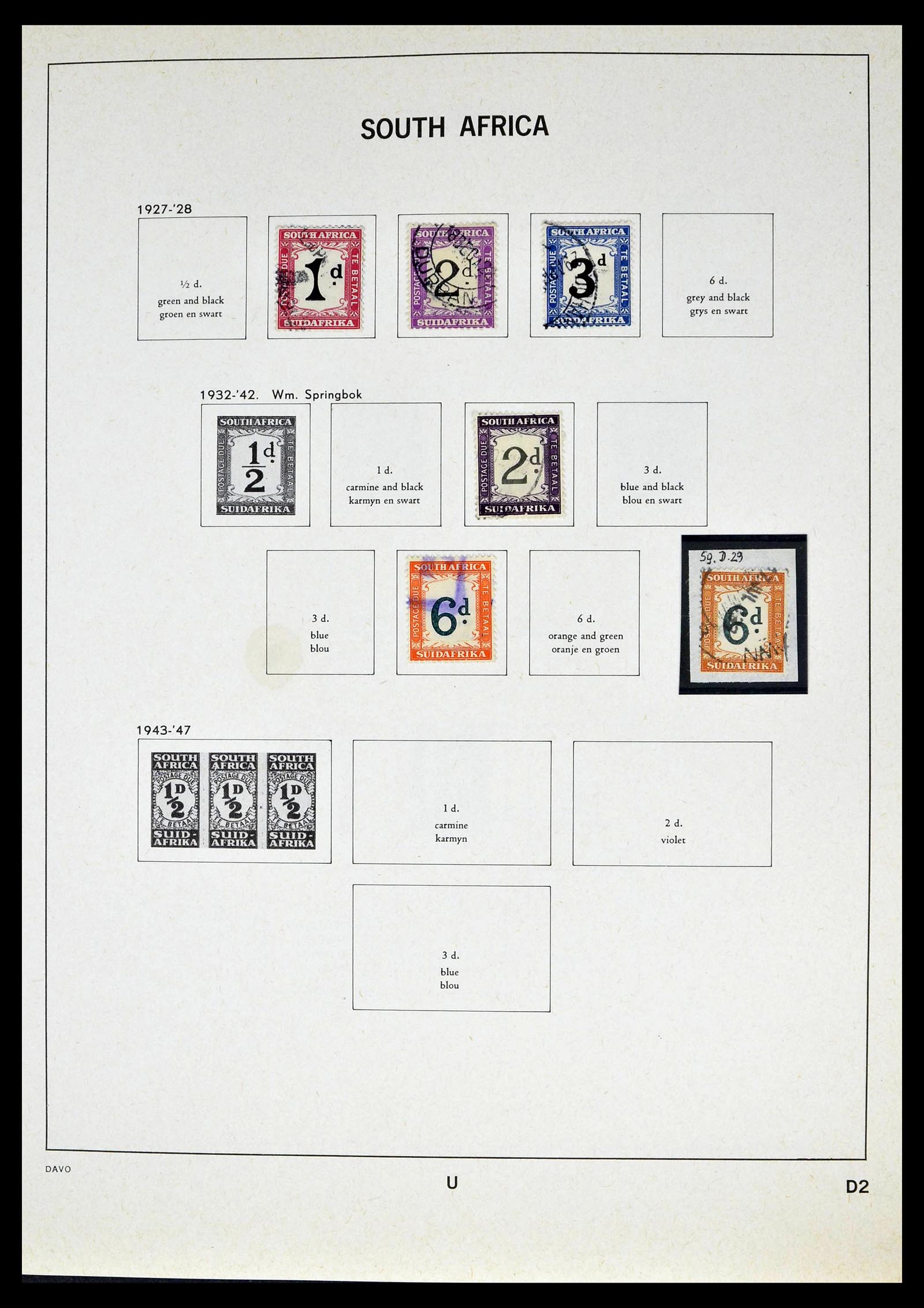 39327 0023 - Postzegelverzameling 39327 Zuid Afrika 1910-1998.