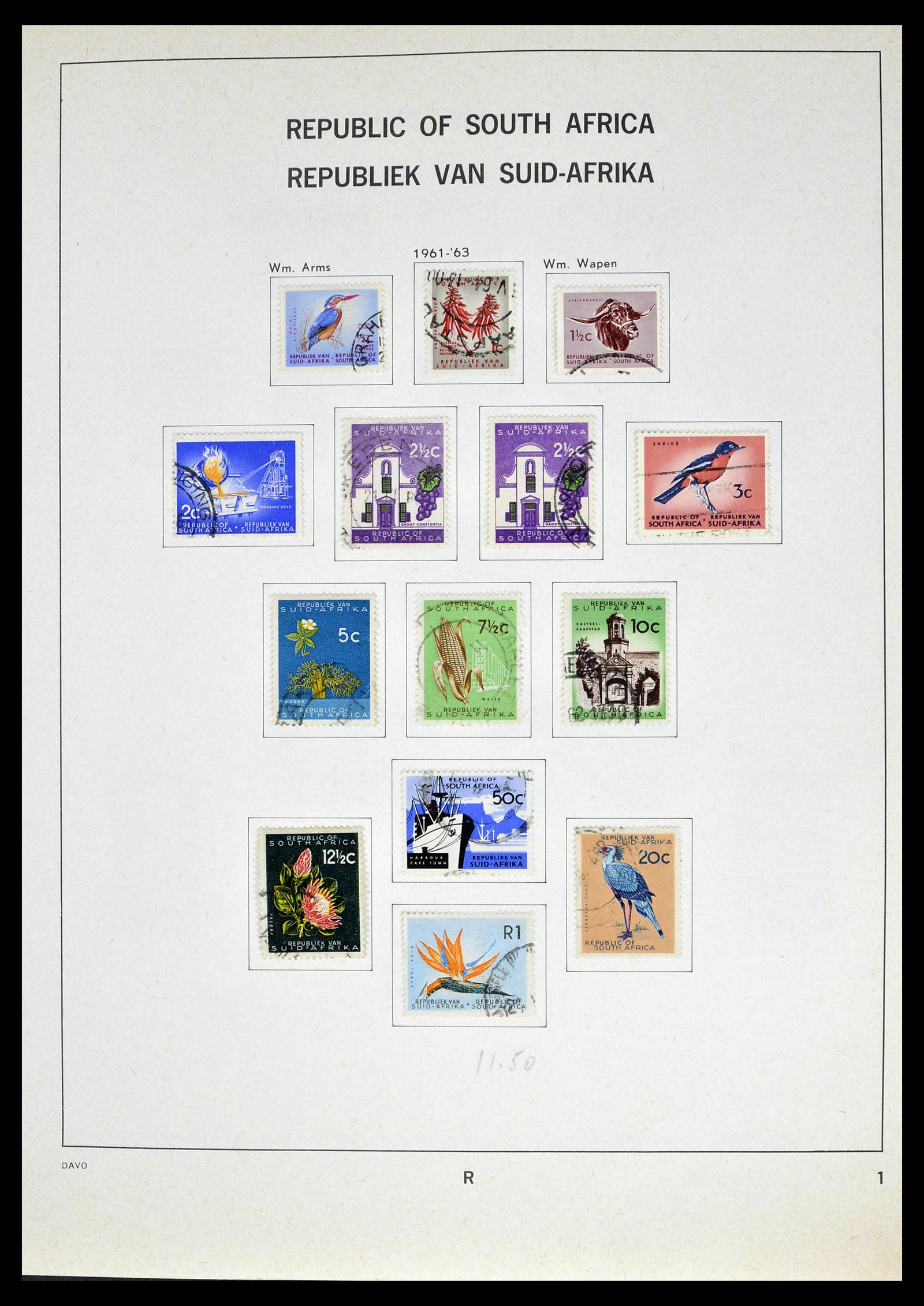 39327 0027 - Postzegelverzameling 39327 Zuid Afrika 1910-1998.