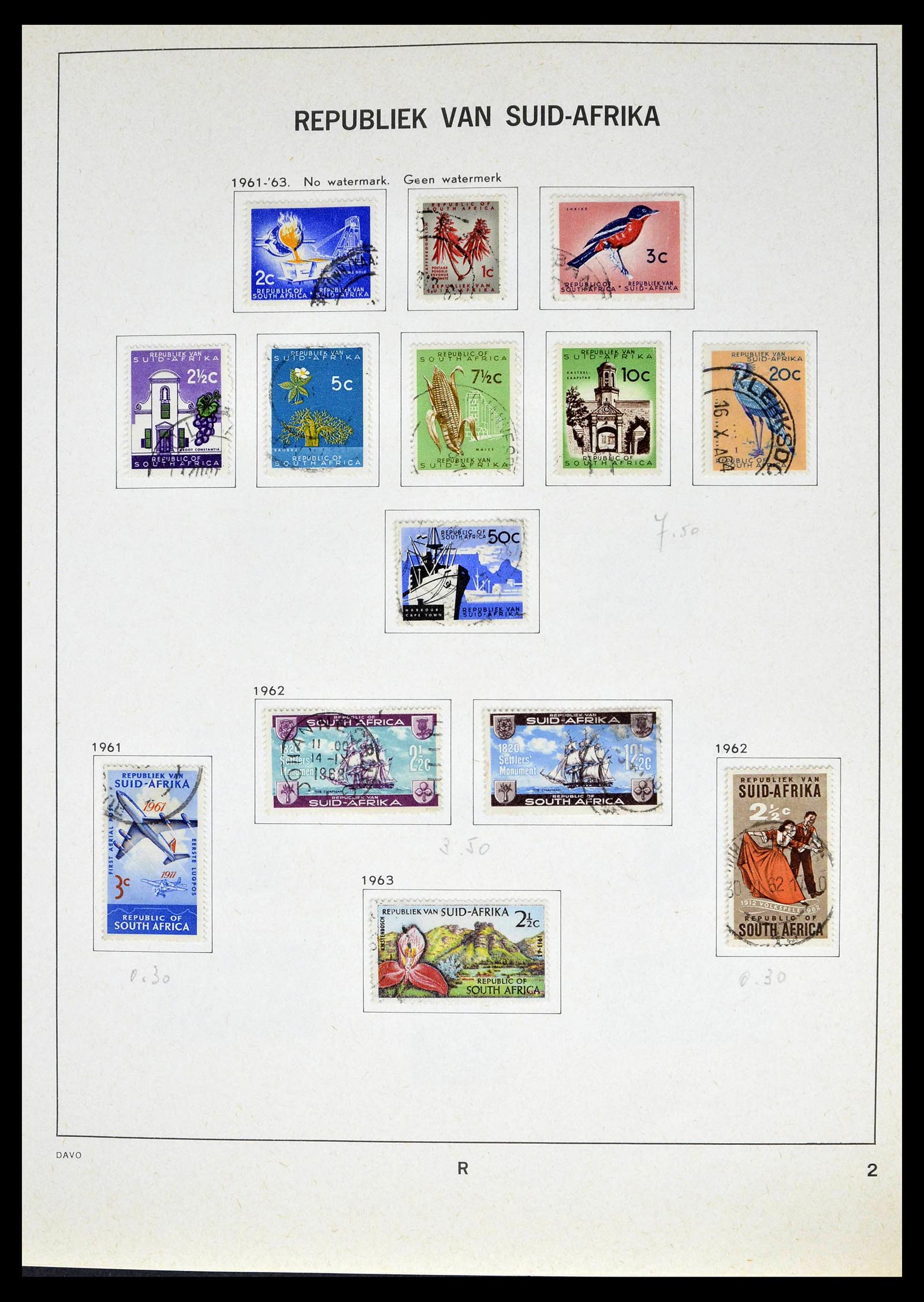 39327 0028 - Postzegelverzameling 39327 Zuid Afrika 1910-1998.