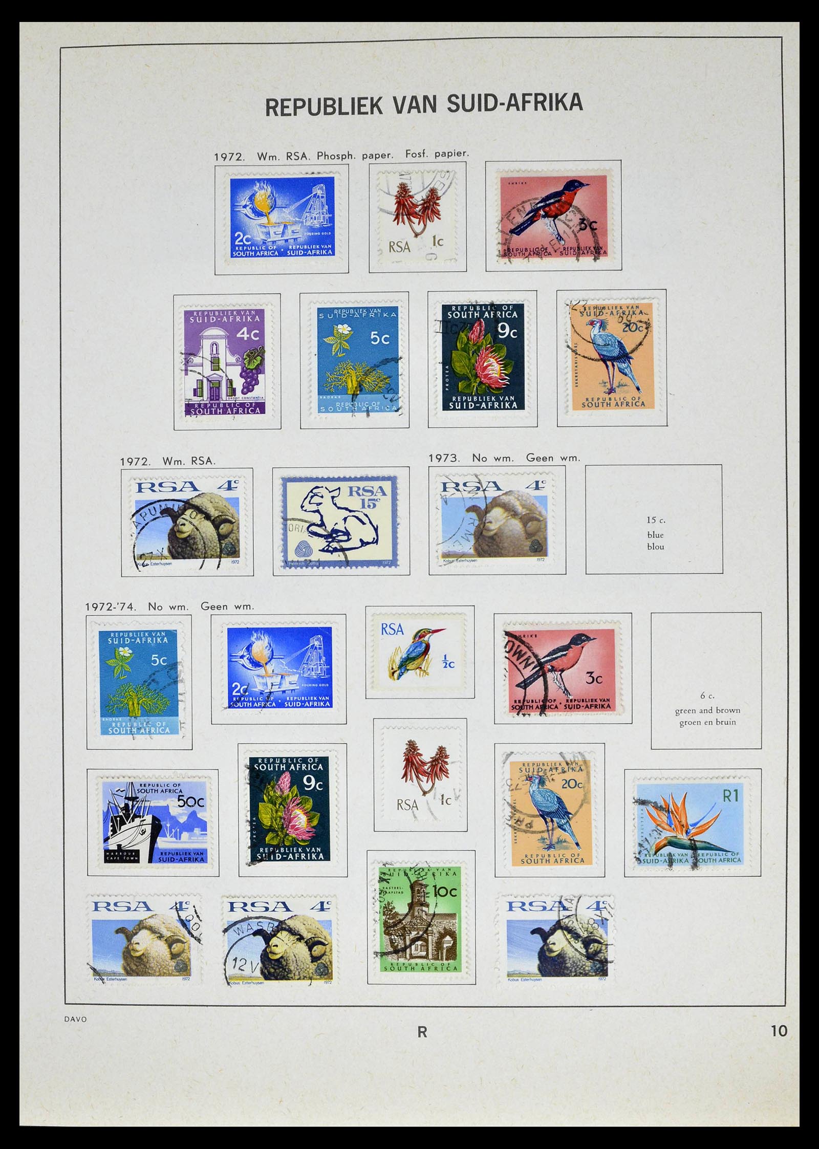 39327 0036 - Postzegelverzameling 39327 Zuid Afrika 1910-1998.
