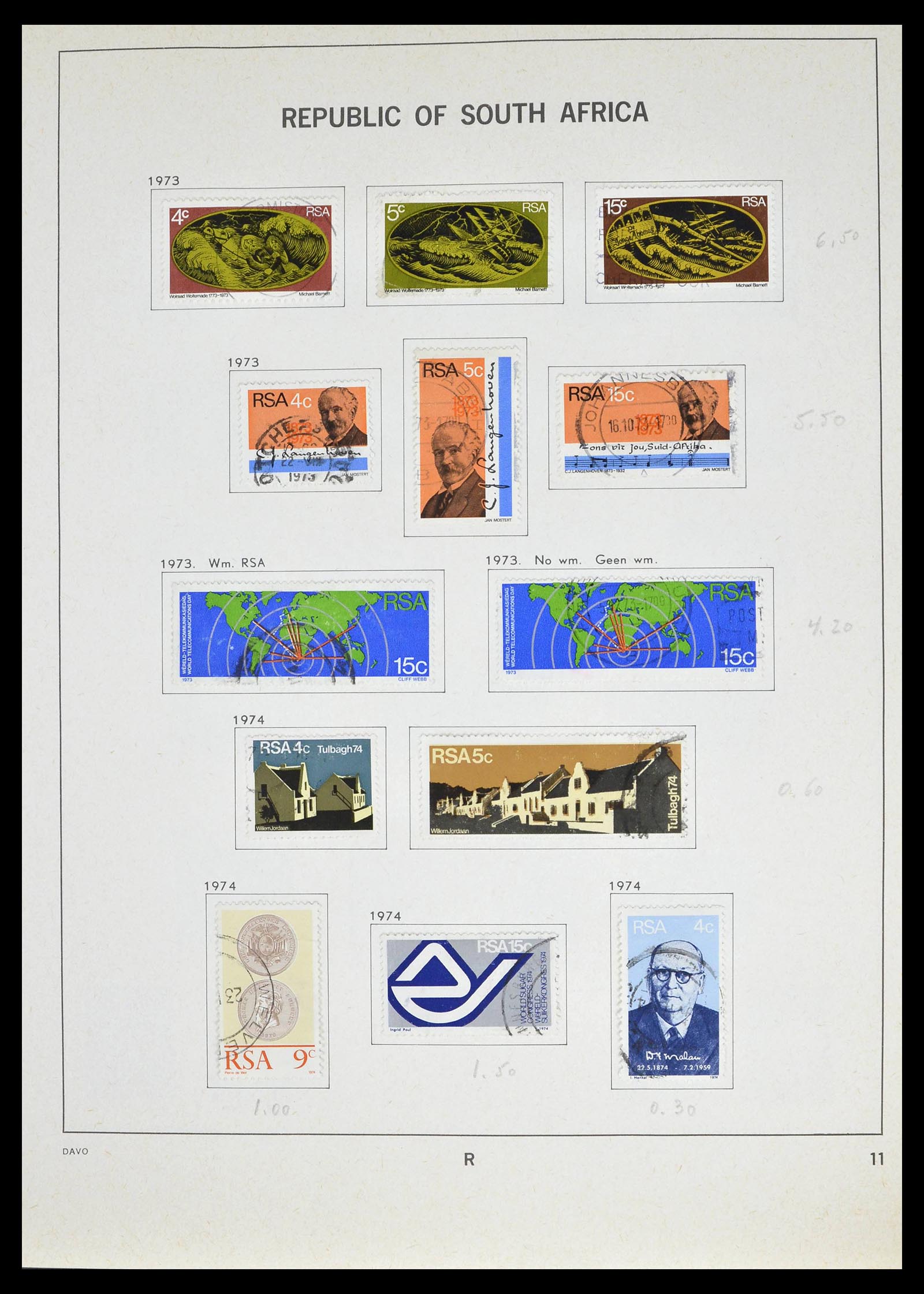 39327 0037 - Postzegelverzameling 39327 Zuid Afrika 1910-1998.