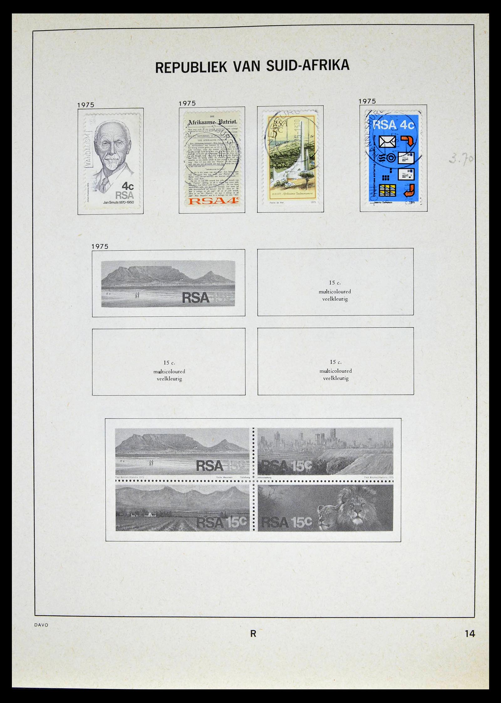 39327 0040 - Postzegelverzameling 39327 Zuid Afrika 1910-1998.