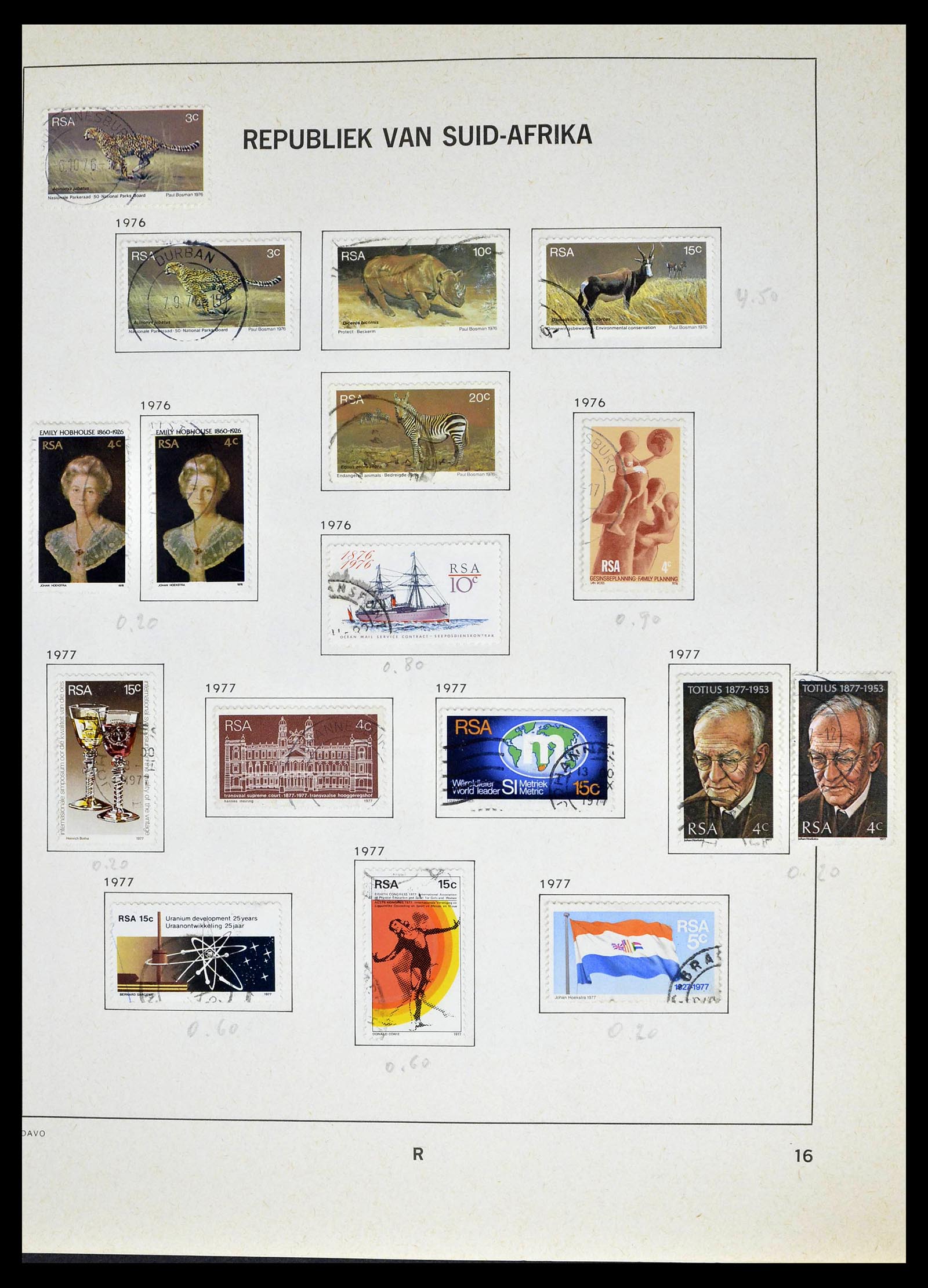 39327 0042 - Postzegelverzameling 39327 Zuid Afrika 1910-1998.