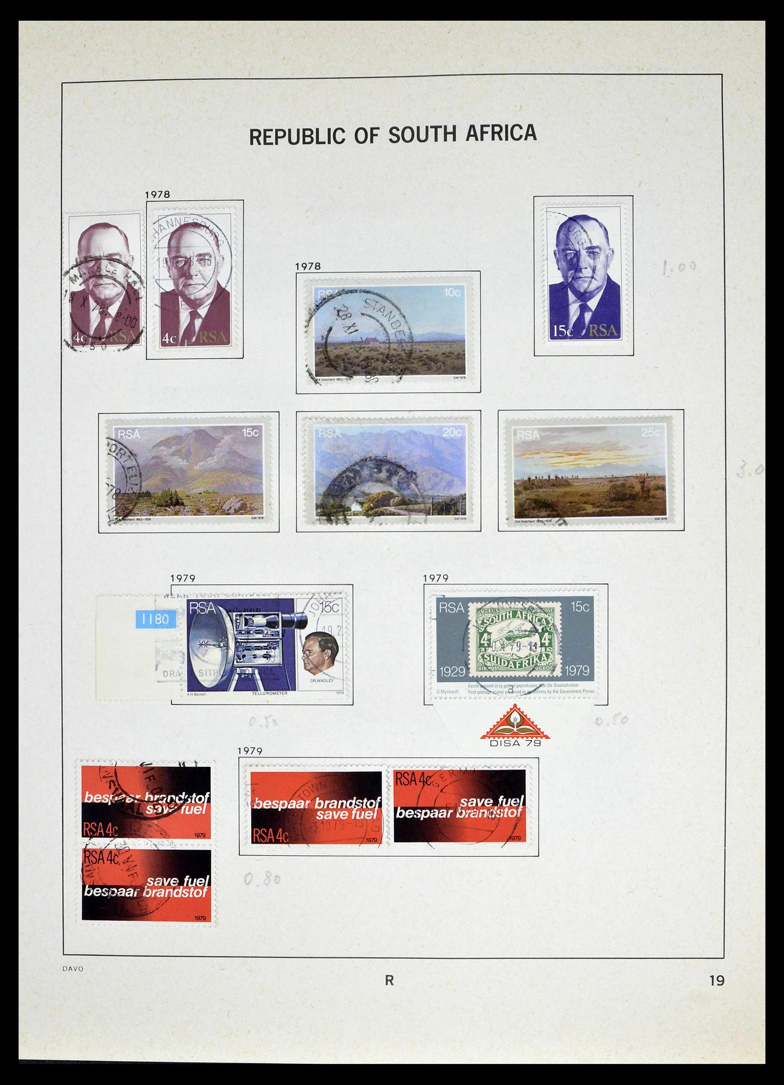 39327 0045 - Postzegelverzameling 39327 Zuid Afrika 1910-1998.
