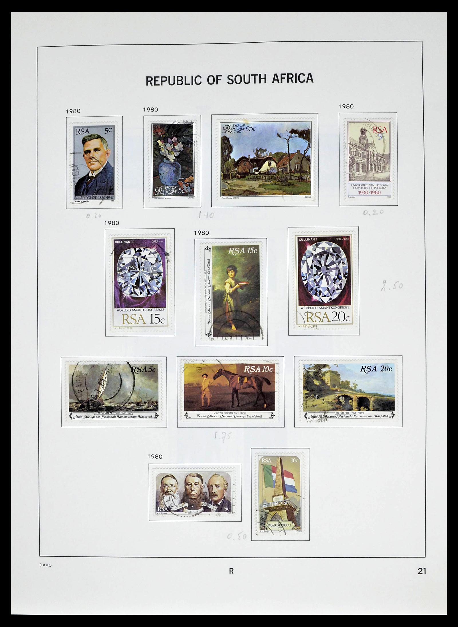 39327 0047 - Stamp collection 39327 South Africa 1910-1998.