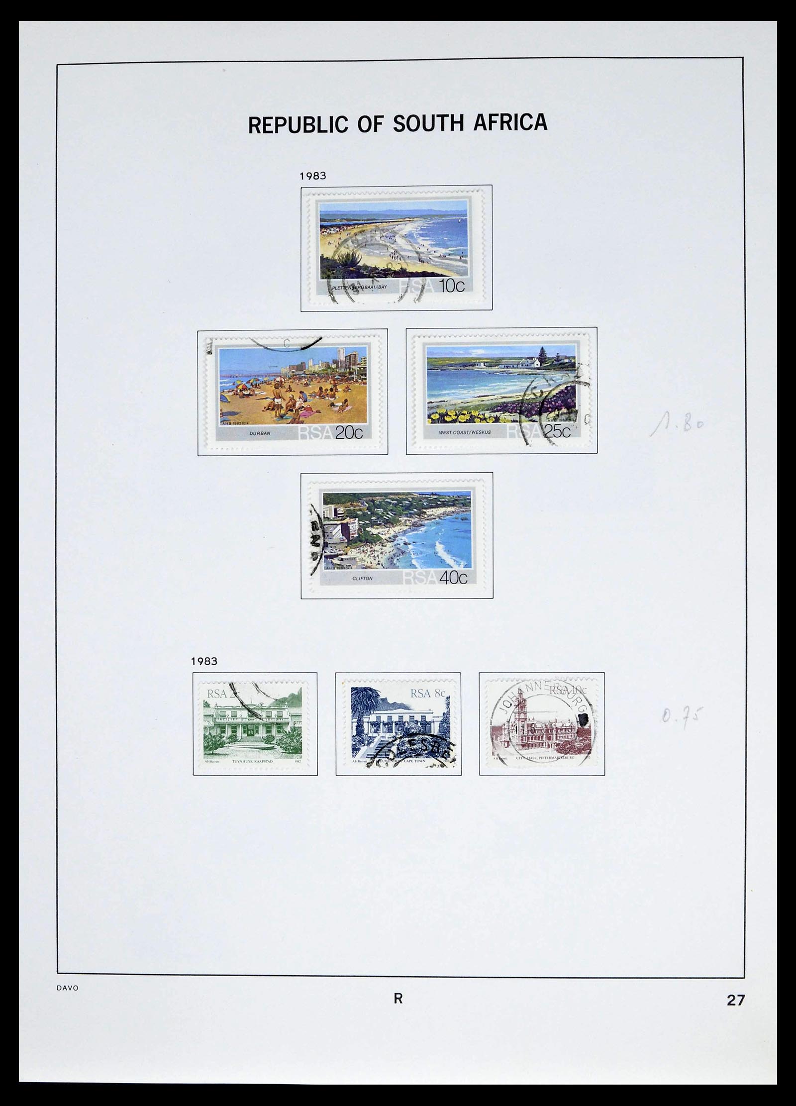 39327 0053 - Postzegelverzameling 39327 Zuid Afrika 1910-1998.