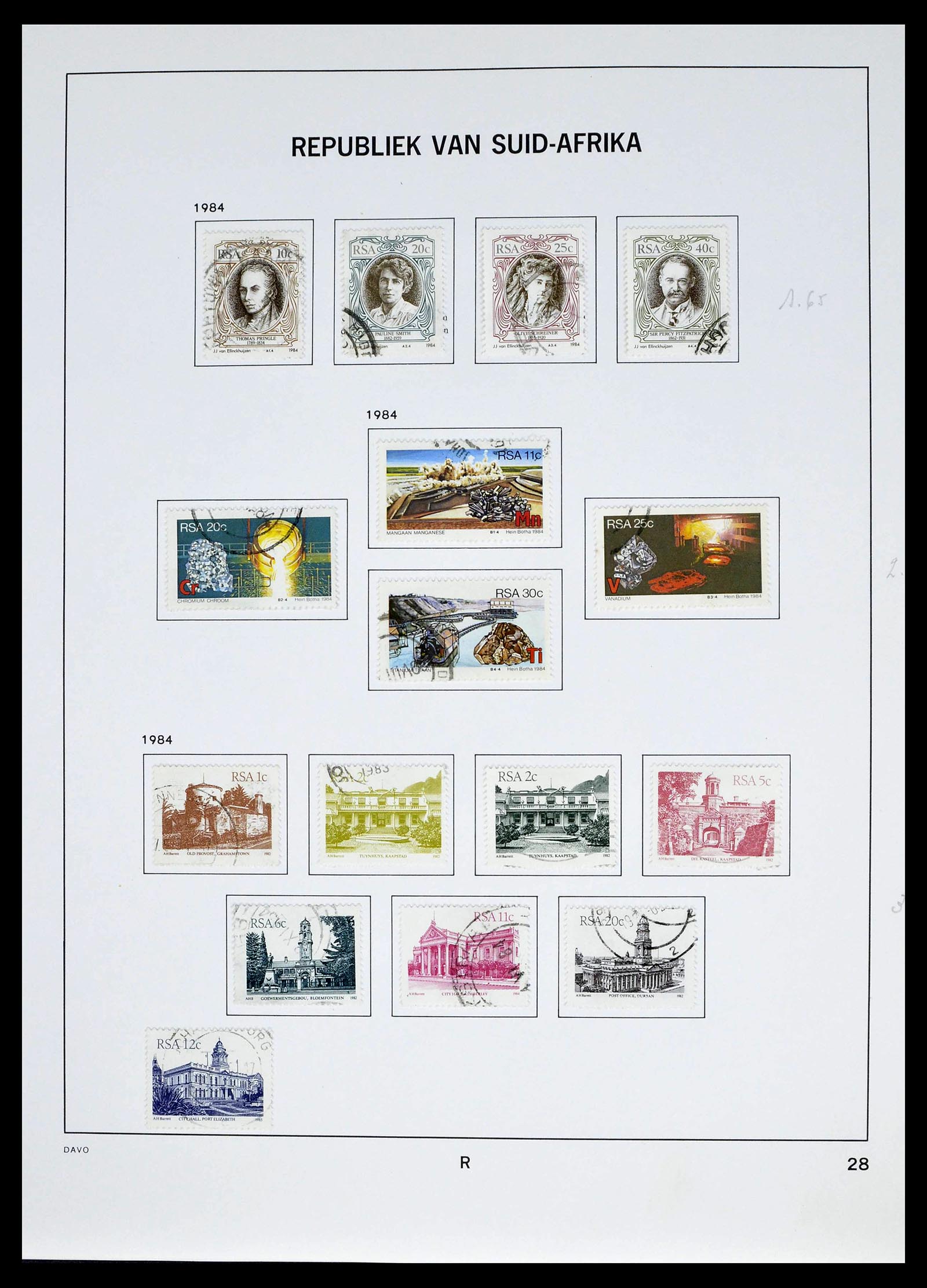 39327 0054 - Postzegelverzameling 39327 Zuid Afrika 1910-1998.