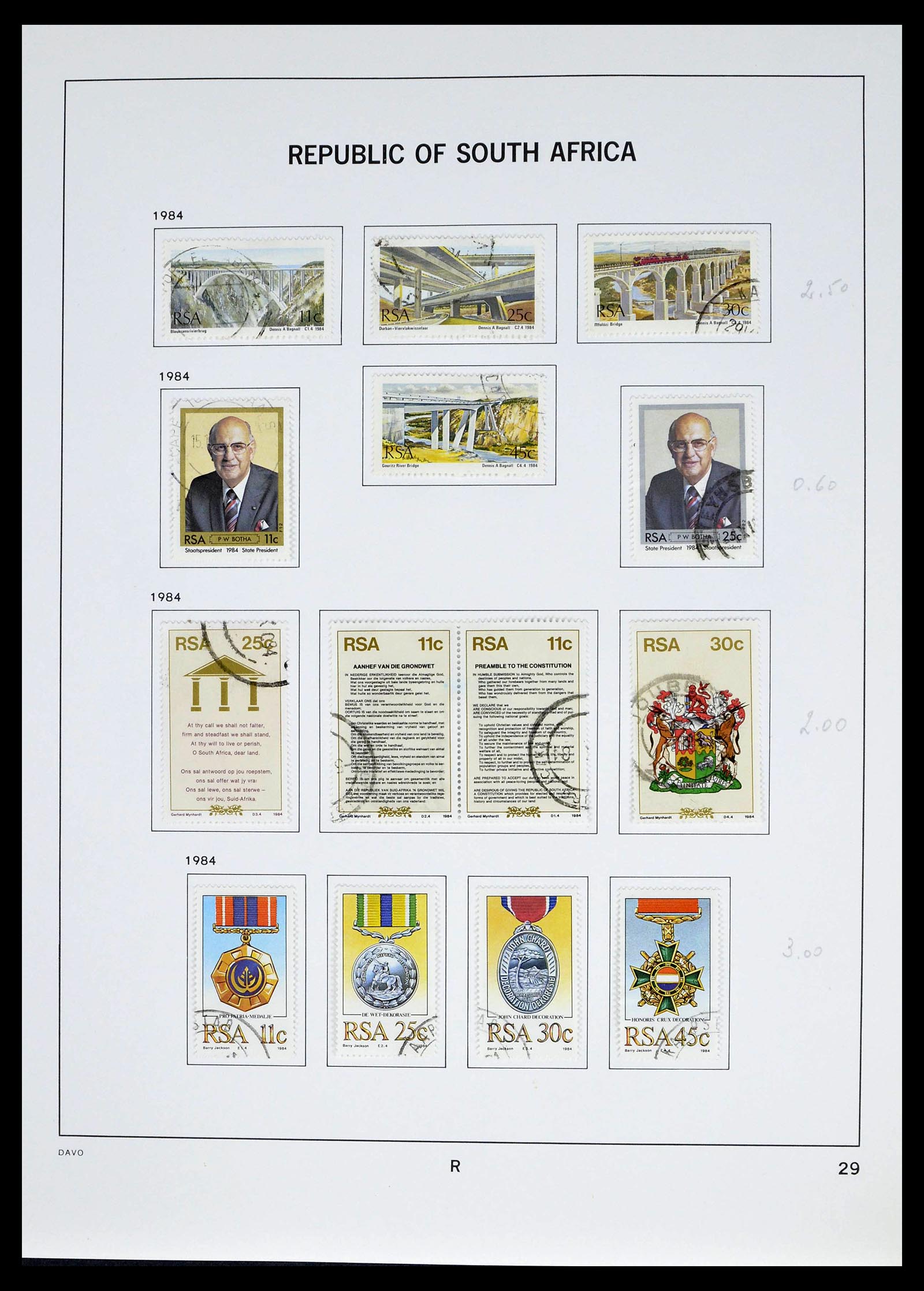 39327 0055 - Postzegelverzameling 39327 Zuid Afrika 1910-1998.