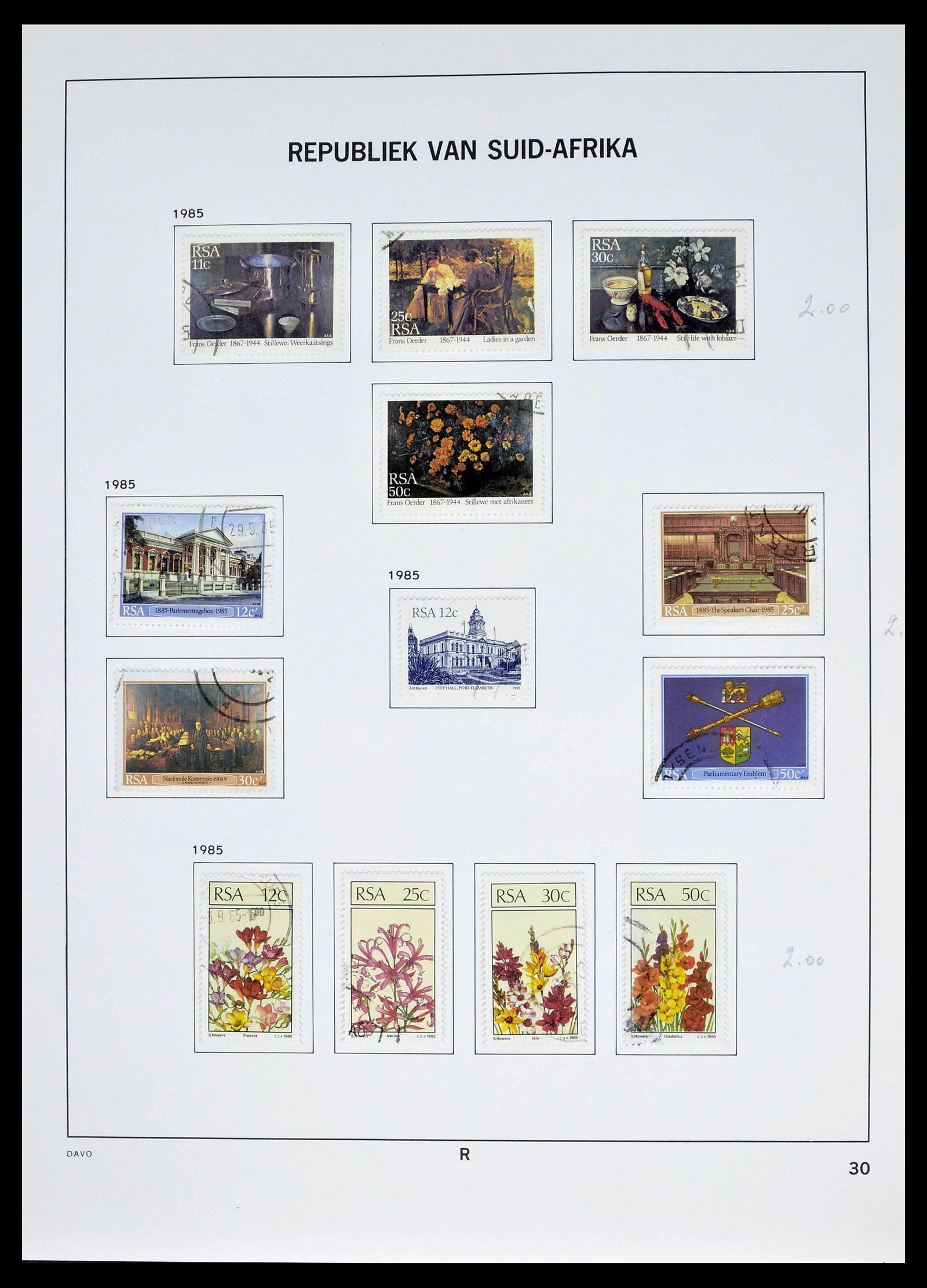 39327 0056 - Postzegelverzameling 39327 Zuid Afrika 1910-1998.