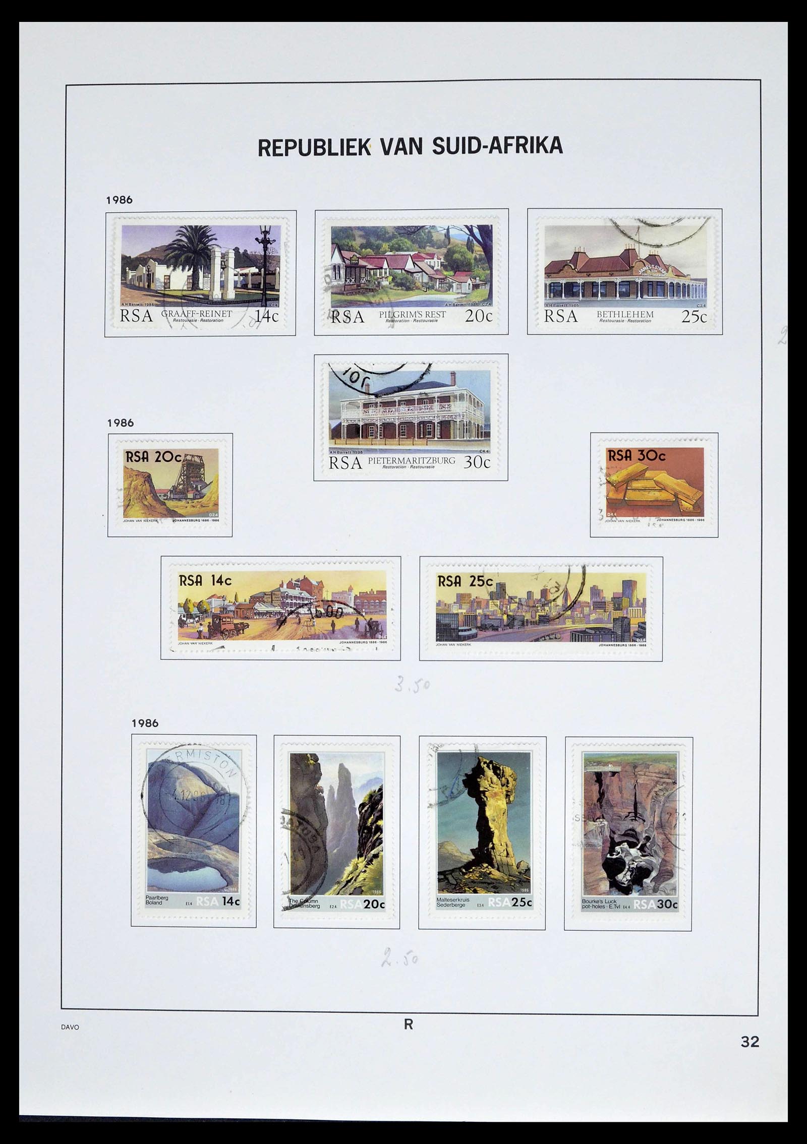 39327 0058 - Postzegelverzameling 39327 Zuid Afrika 1910-1998.