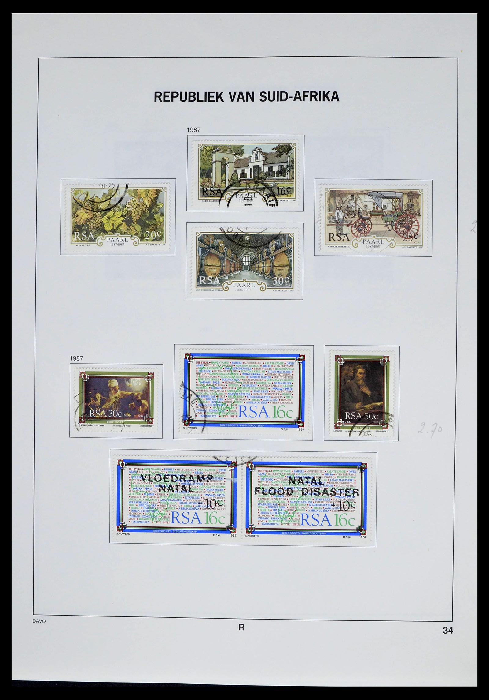 39327 0060 - Postzegelverzameling 39327 Zuid Afrika 1910-1998.