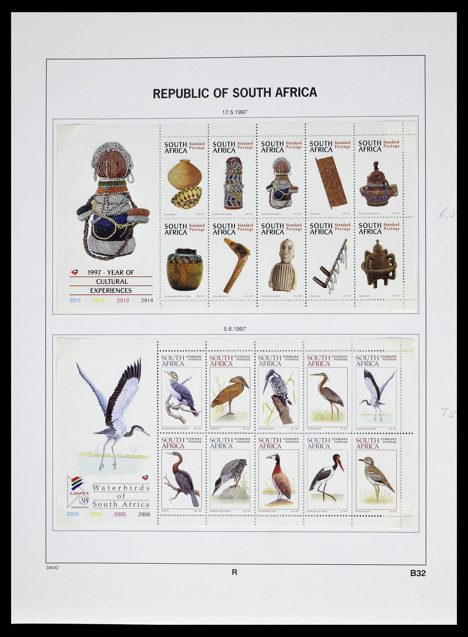 39327 0121 - Stamp collection 39327 South Africa 1910-1998.