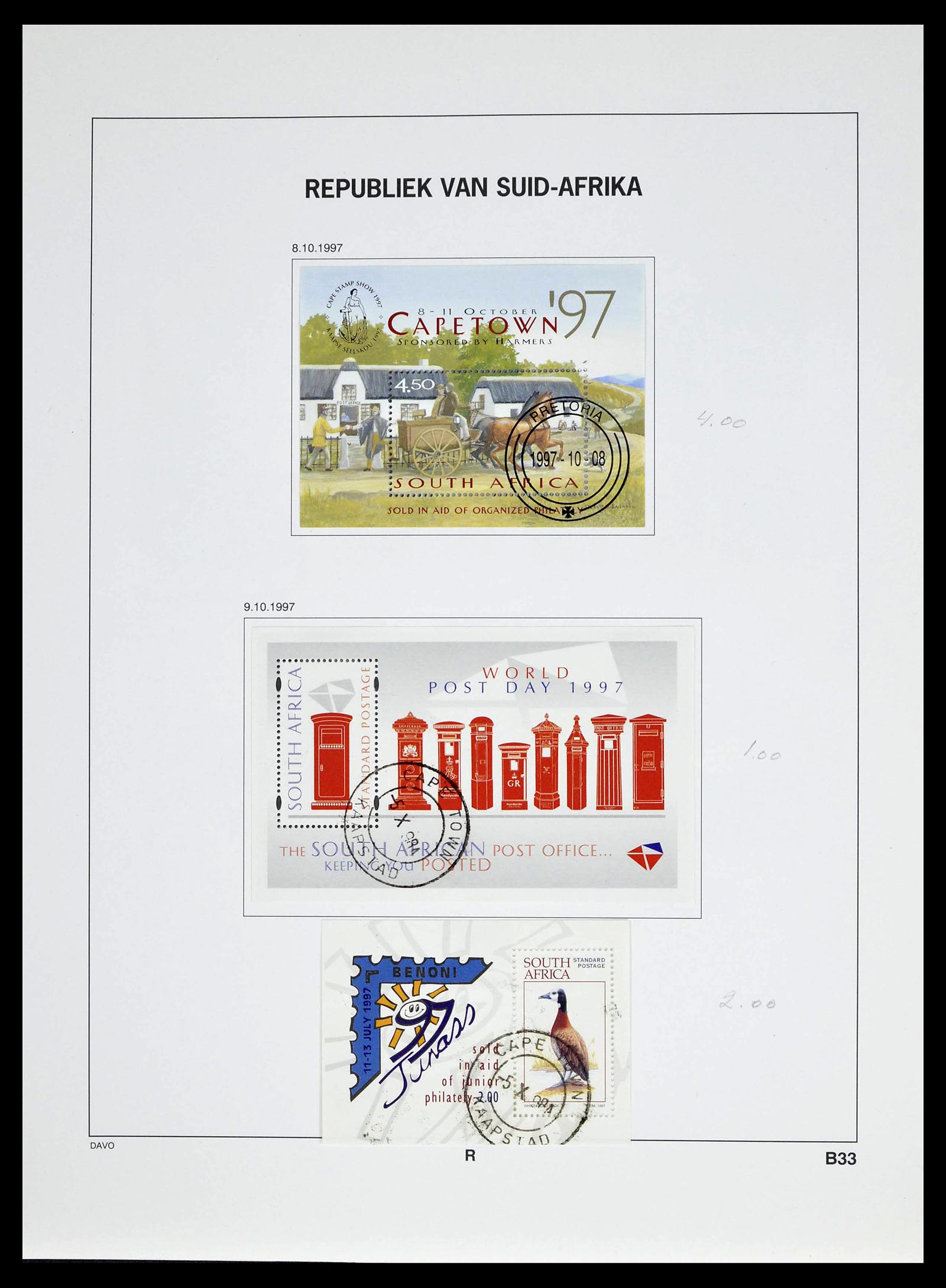 39327 0122 - Stamp collection 39327 South Africa 1910-1998.