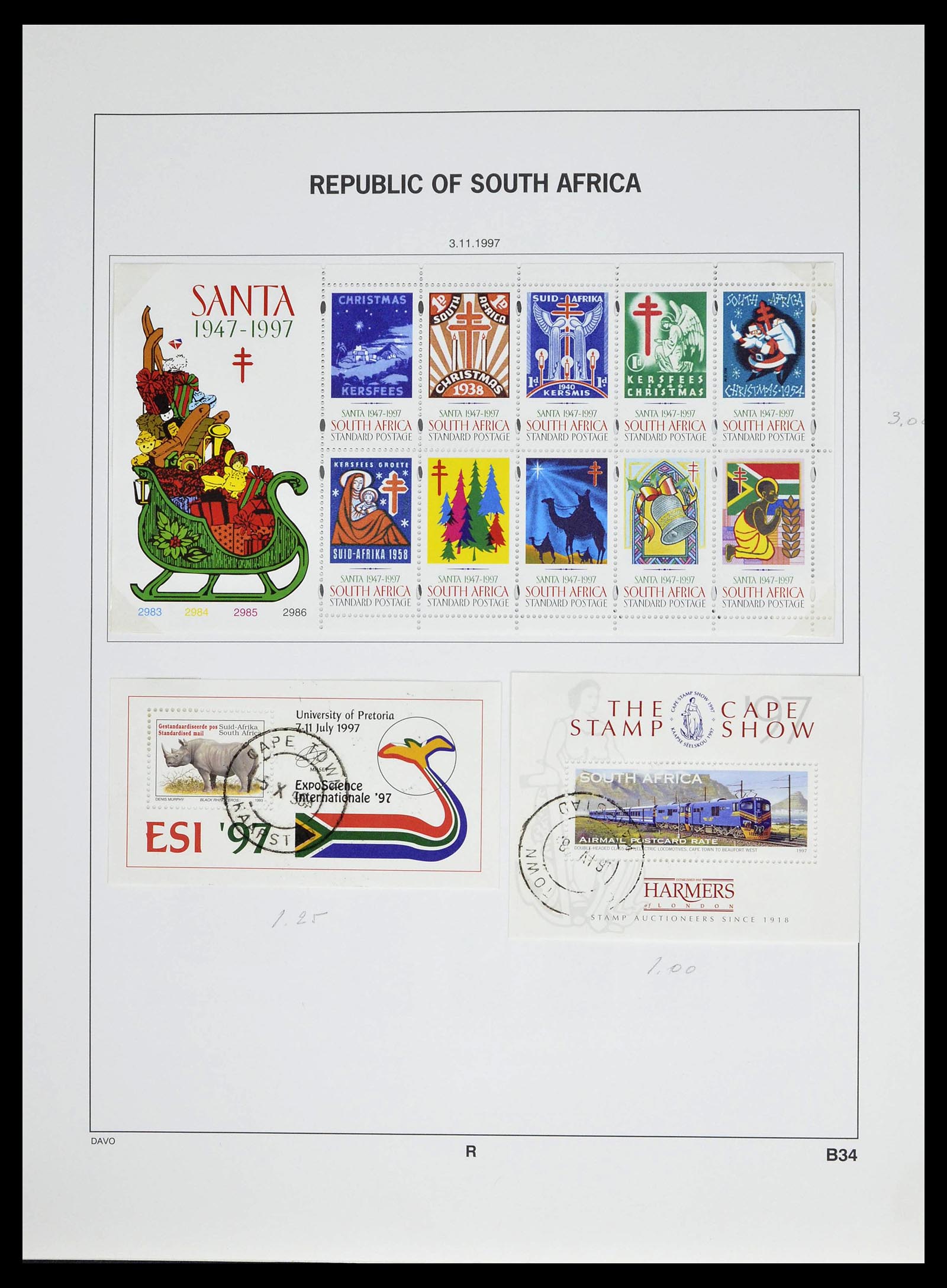 39327 0123 - Stamp collection 39327 South Africa 1910-1998.