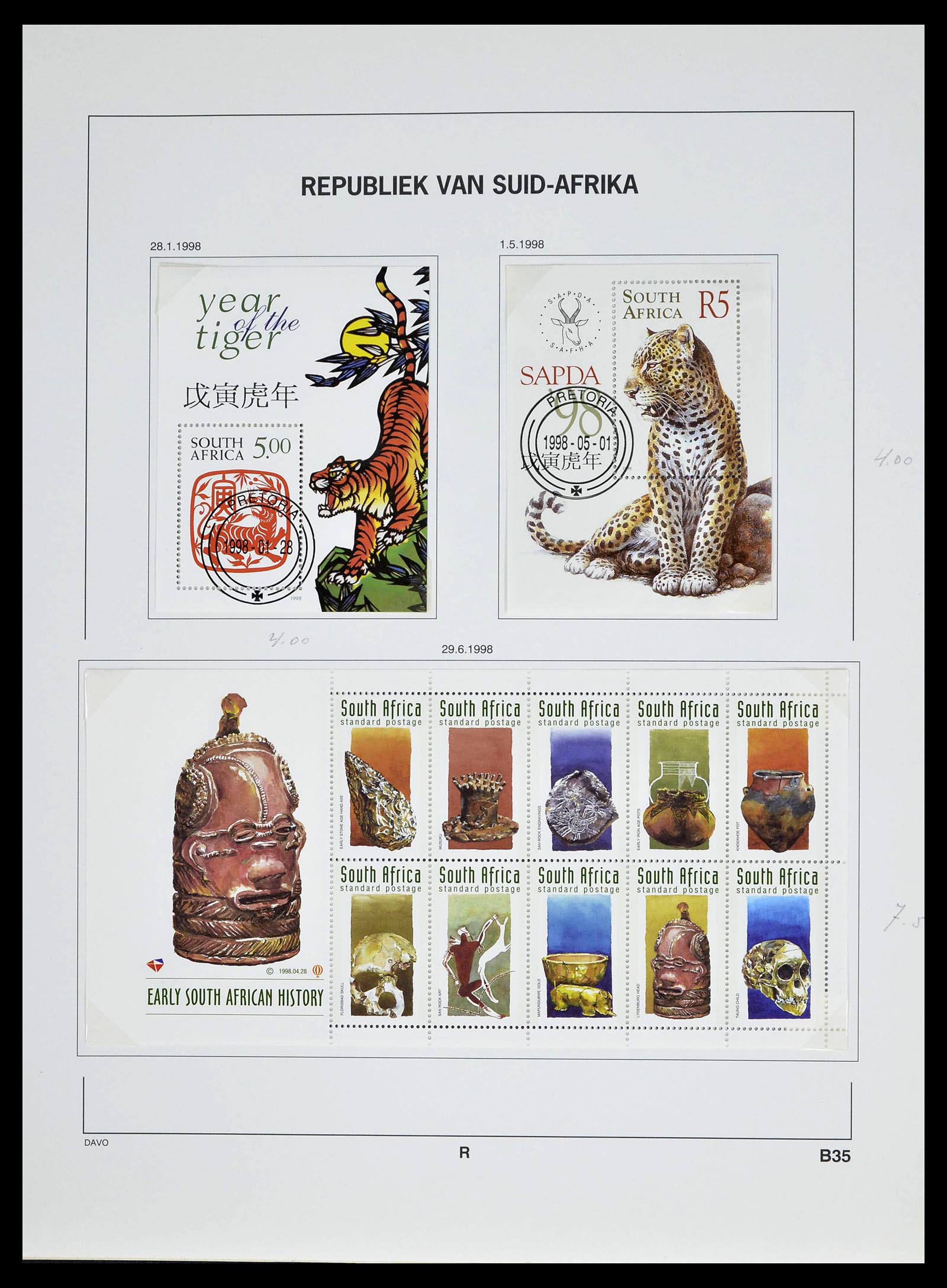 39327 0124 - Postzegelverzameling 39327 Zuid Afrika 1910-1998.