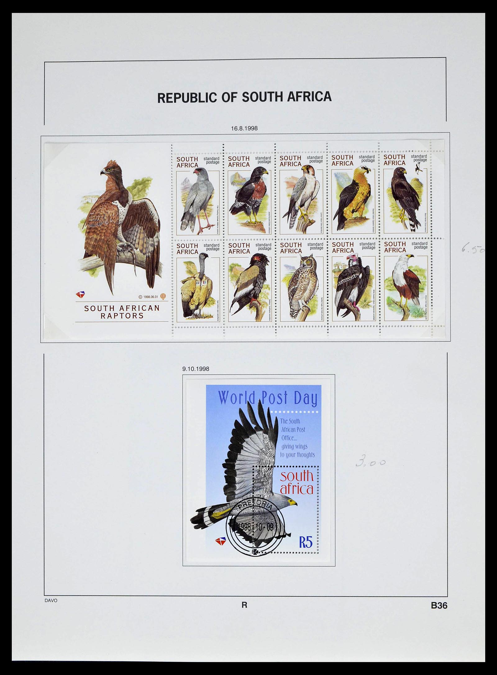 39327 0125 - Stamp collection 39327 South Africa 1910-1998.