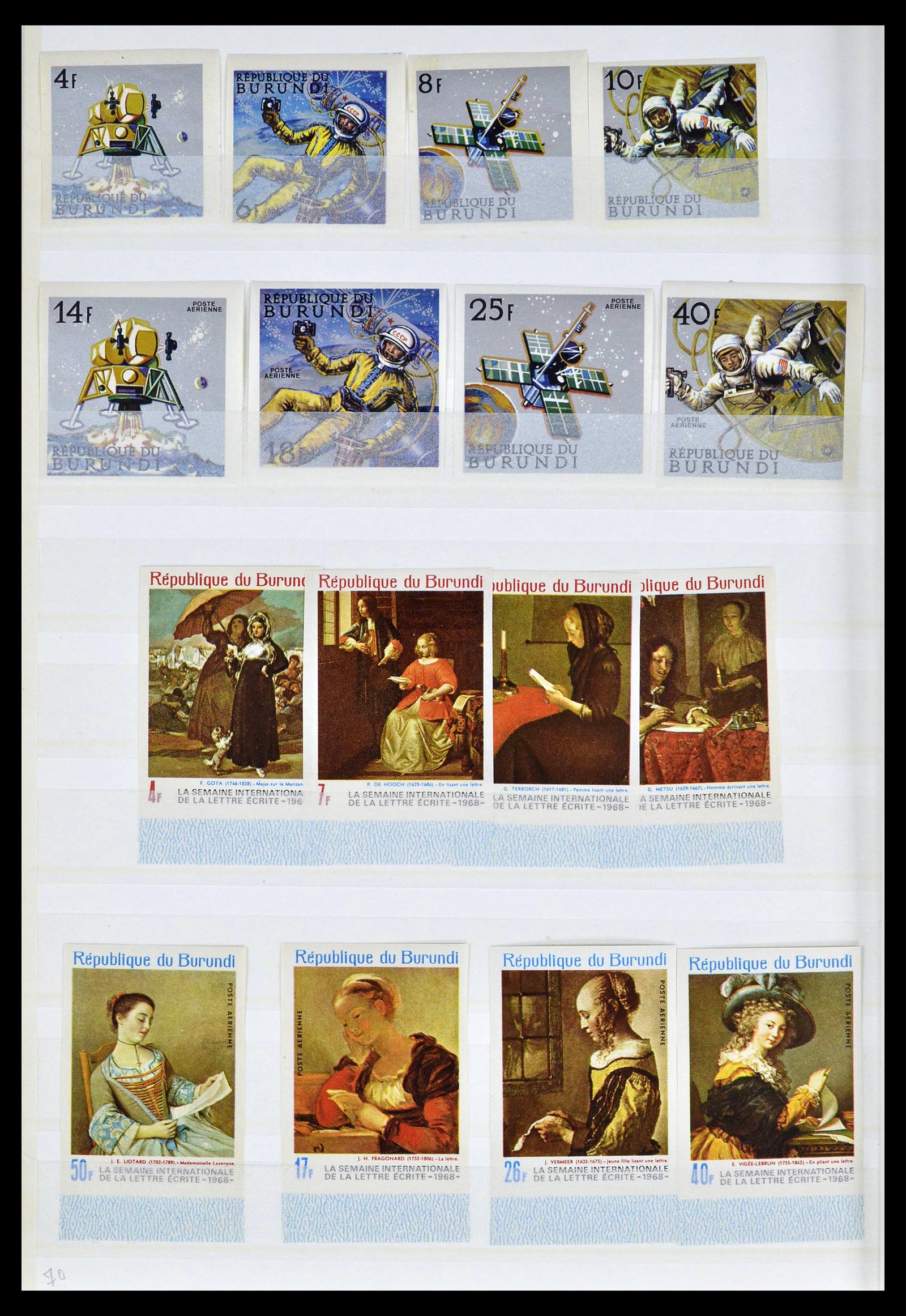 39328 0004 - Stamp collection 39328 Burundi imperforated 1962-1978.