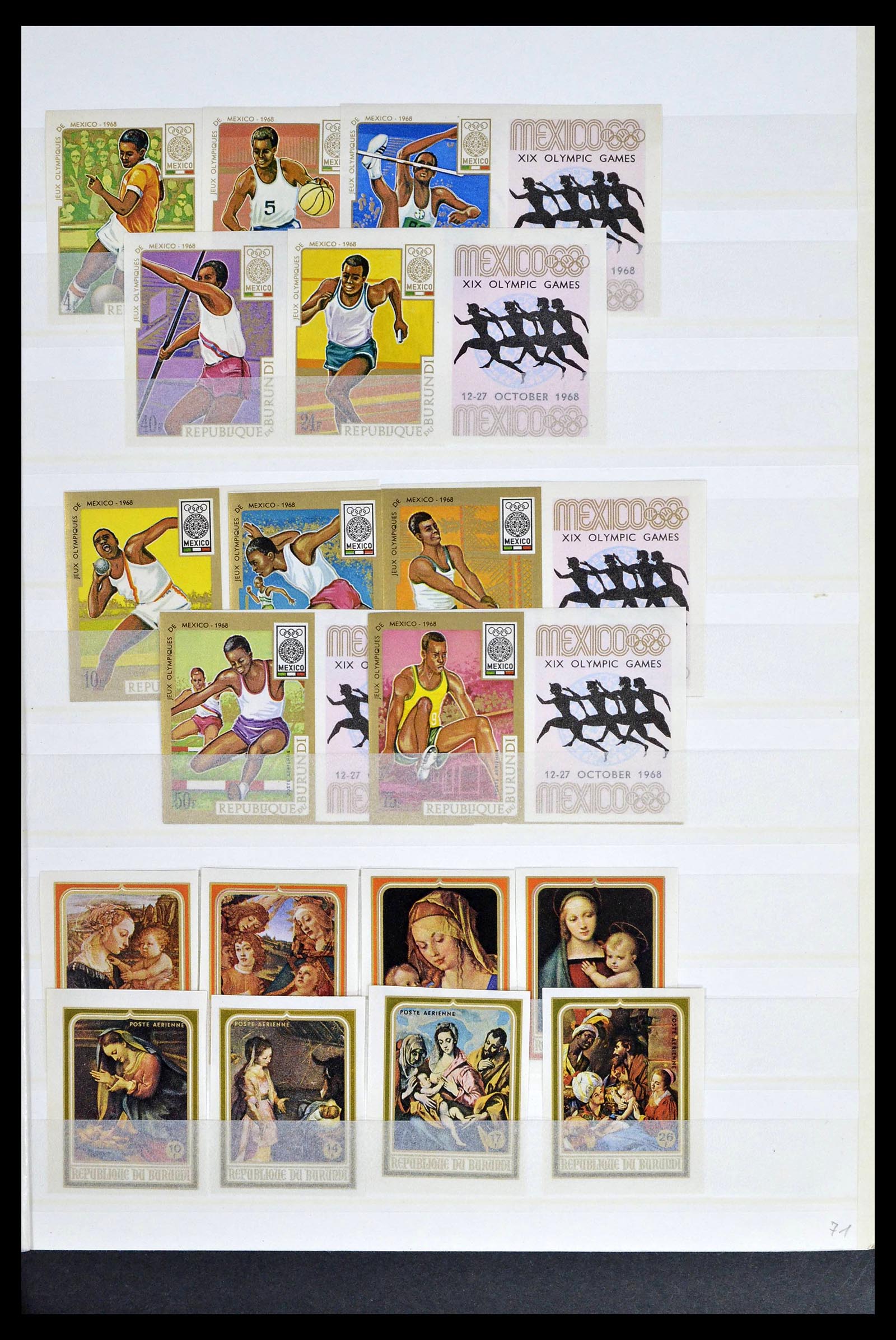 39328 0005 - Stamp collection 39328 Burundi imperforated 1962-1978.
