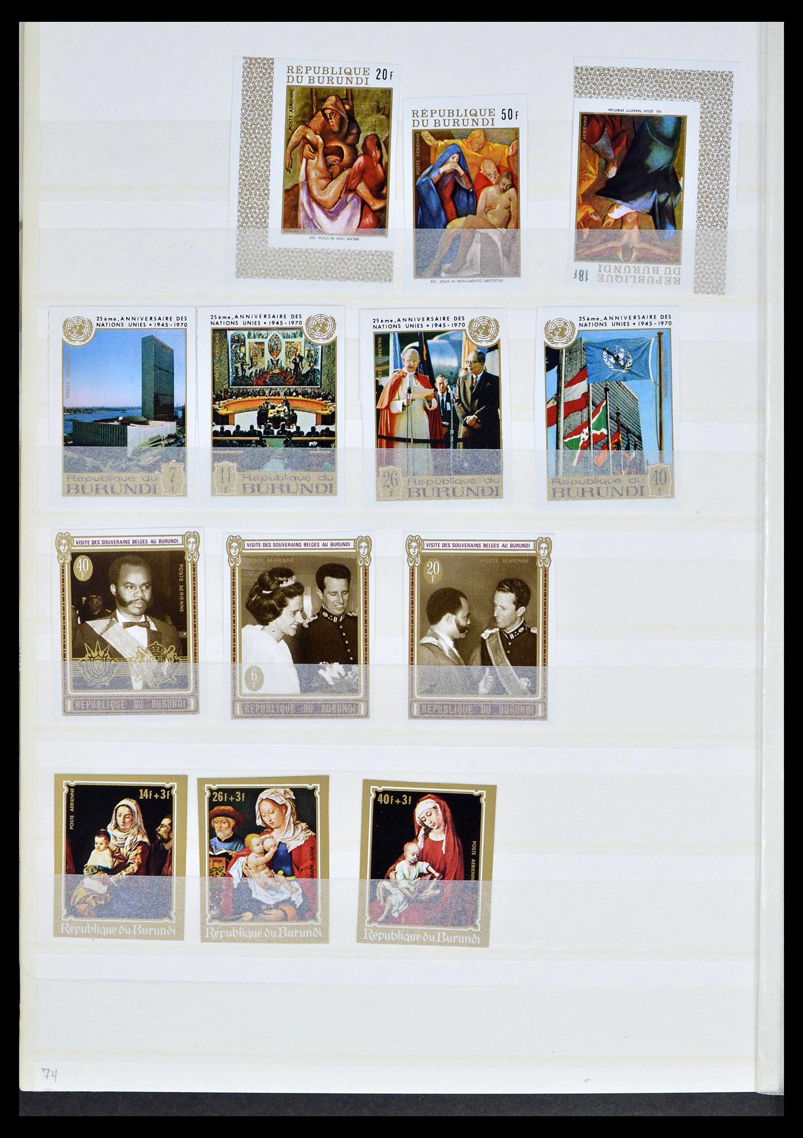 39328 0008 - Stamp collection 39328 Burundi imperforated 1962-1978.