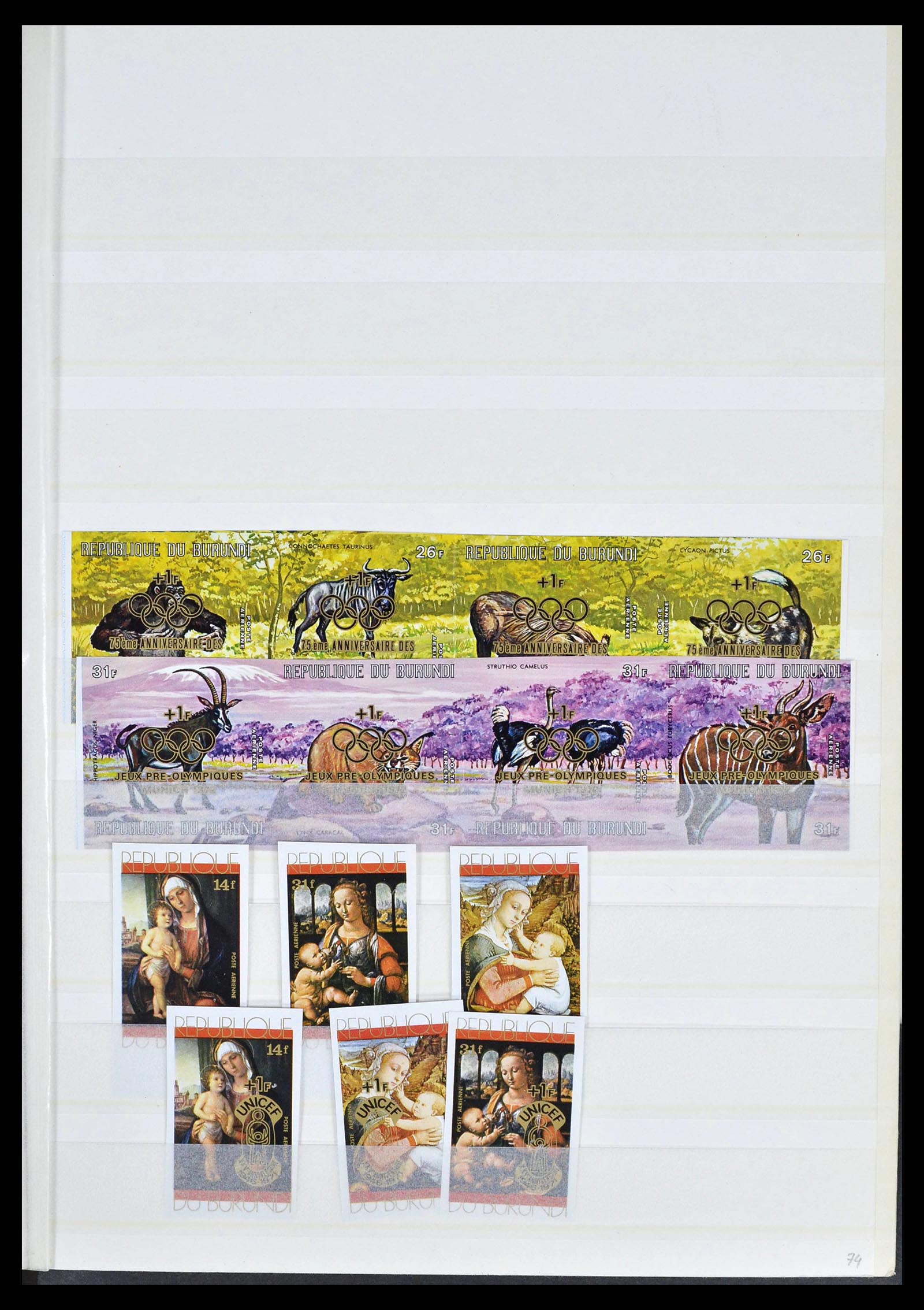 39328 0009 - Stamp collection 39328 Burundi imperforated 1962-1978.