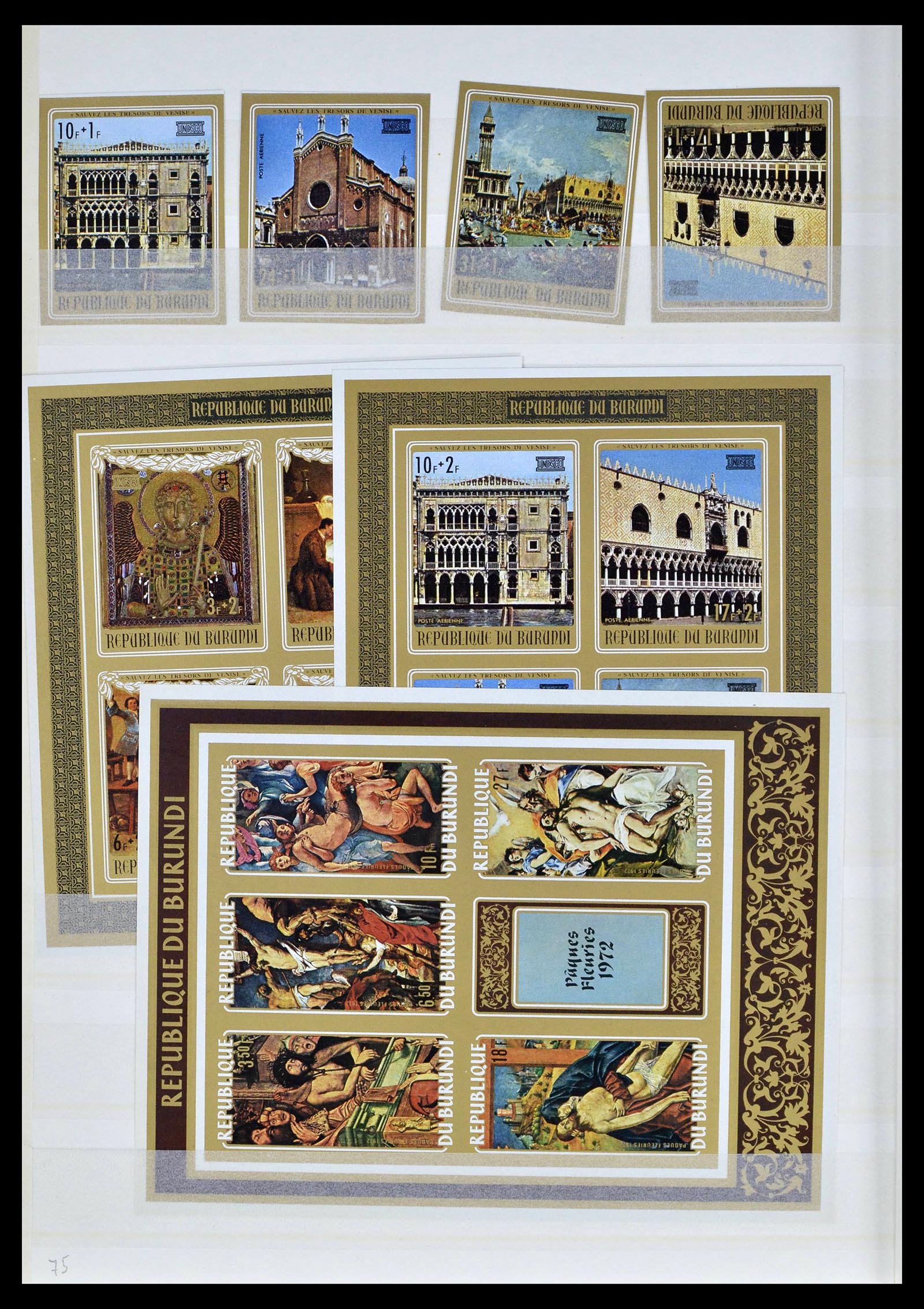 39328 0010 - Stamp collection 39328 Burundi imperforated 1962-1978.