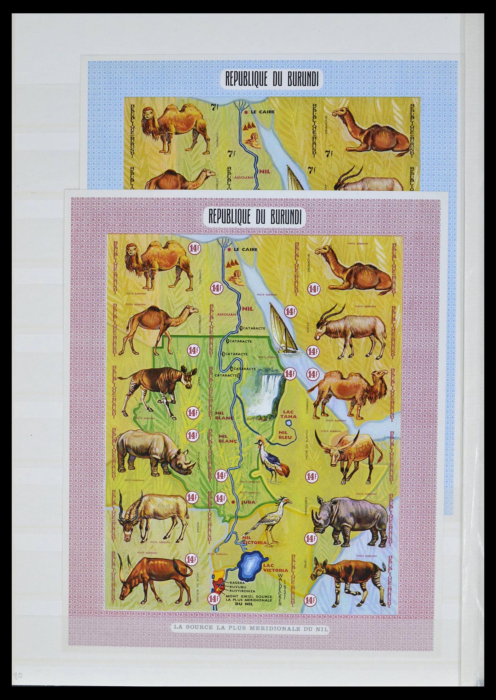39328 0018 - Stamp collection 39328 Burundi imperforated 1962-1978.