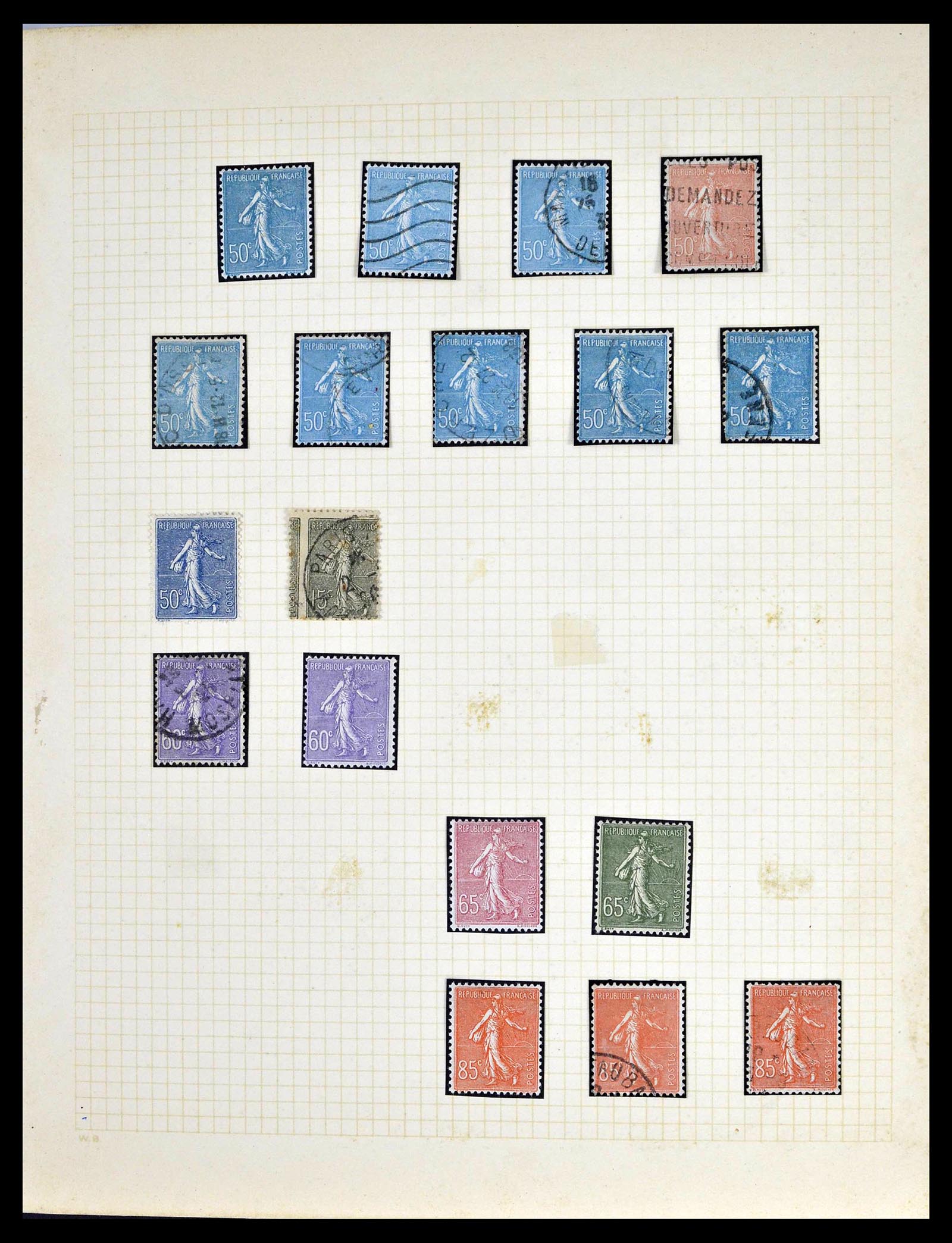 39329 0001 - Stamp collection 39329 France Semeuse.
