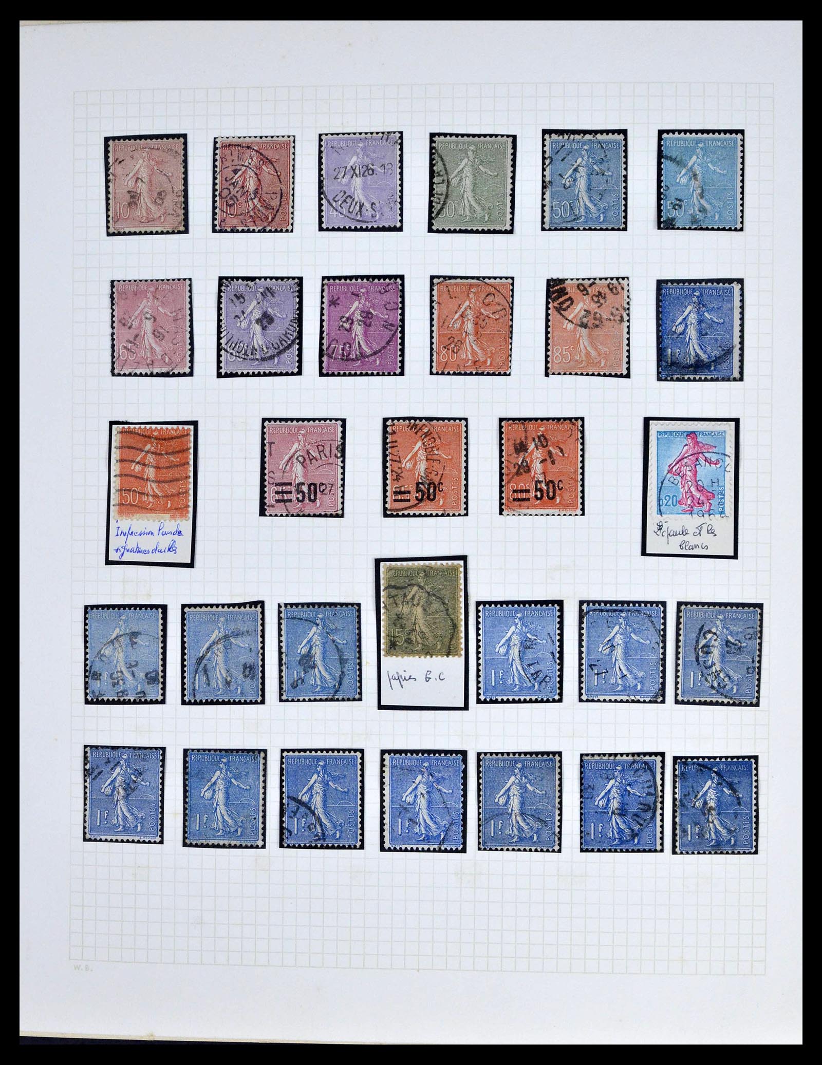 39329 0003 - Stamp collection 39329 France Semeuse.