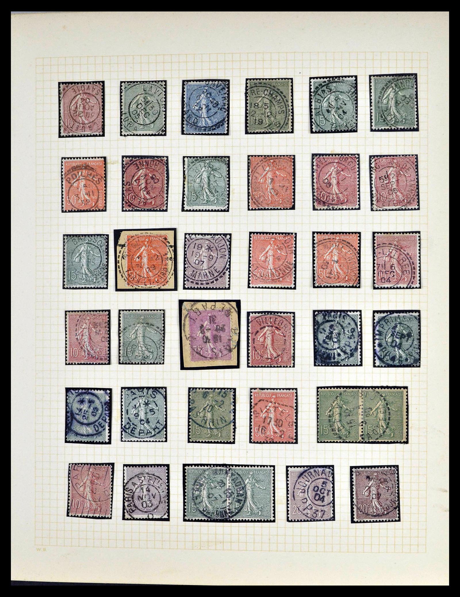 39329 0007 - Stamp collection 39329 France Semeuse.