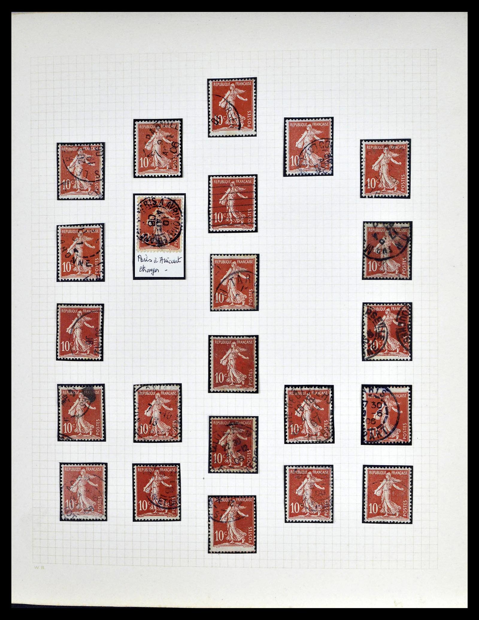 39329 0008 - Stamp collection 39329 France Semeuse.