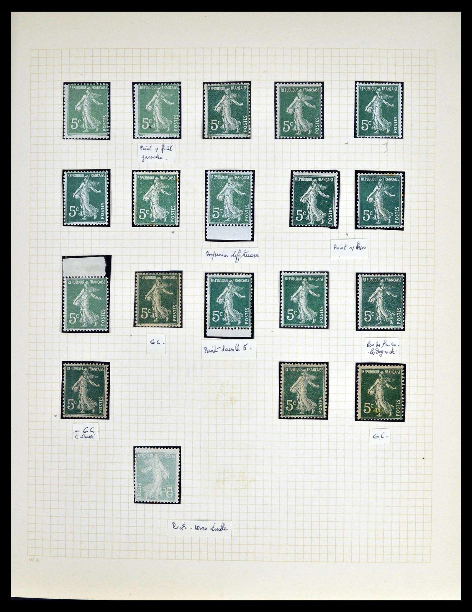 39329 0013 - Stamp collection 39329 France Semeuse.