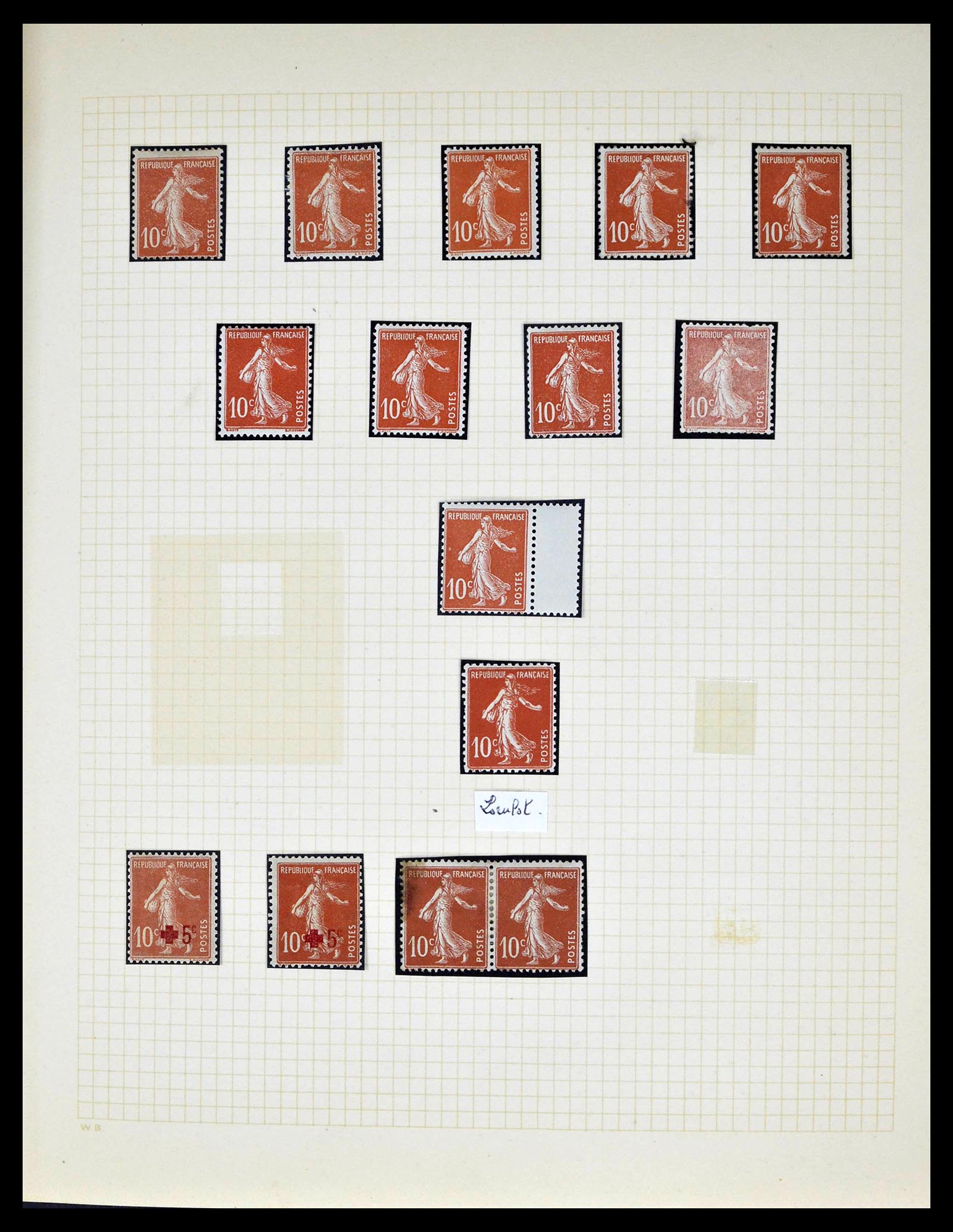 39329 0015 - Stamp collection 39329 France Semeuse.