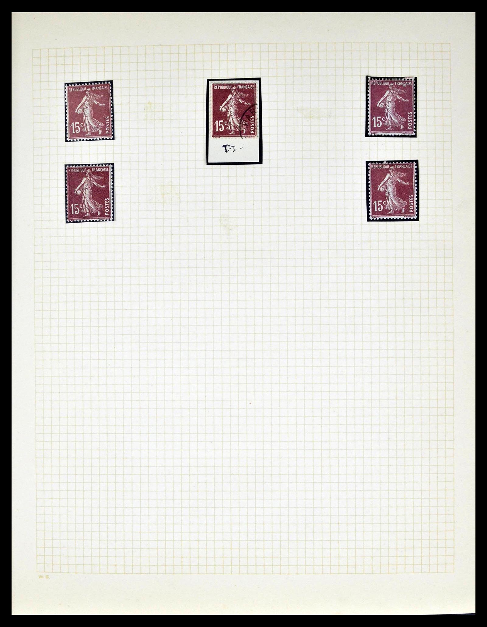 39329 0018 - Stamp collection 39329 France Semeuse.
