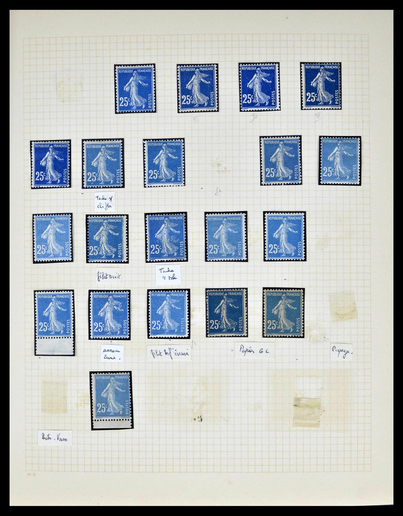 39329 0020 - Stamp collection 39329 France Semeuse.
