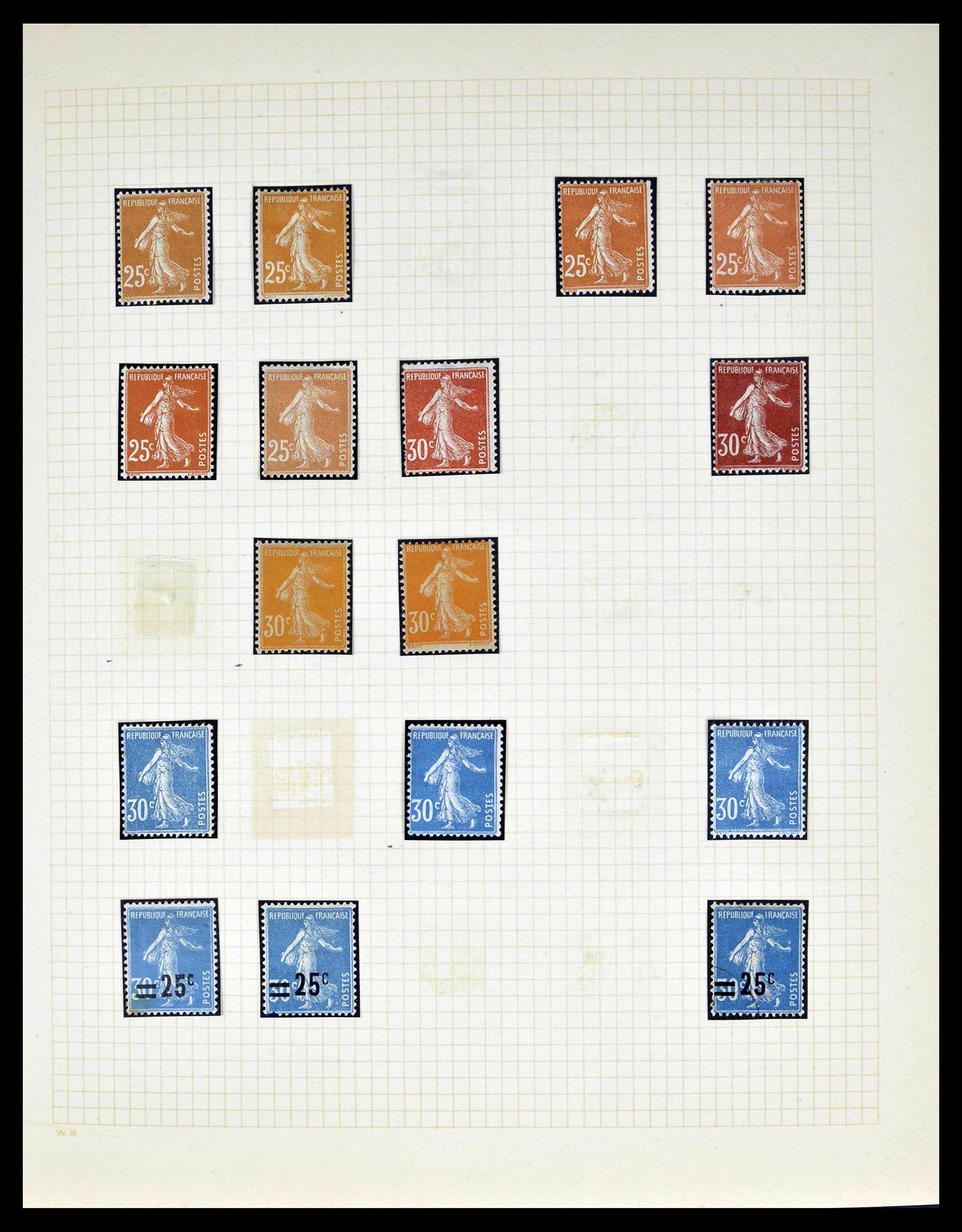 39329 0021 - Stamp collection 39329 France Semeuse.