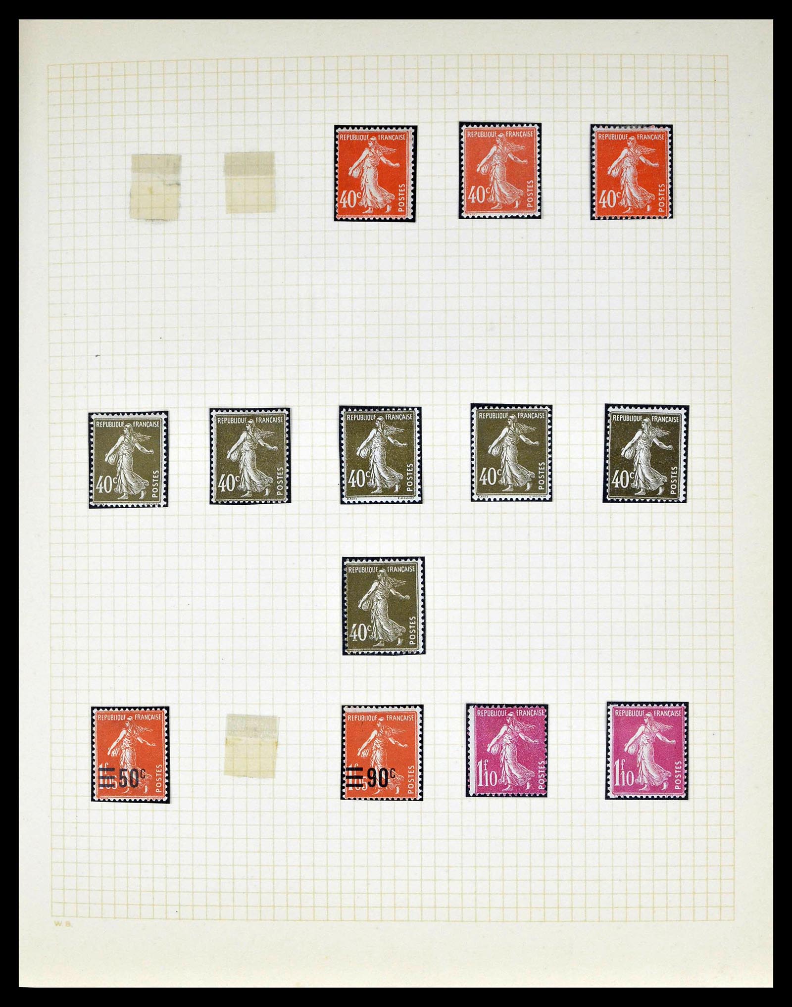 39329 0023 - Stamp collection 39329 France Semeuse.