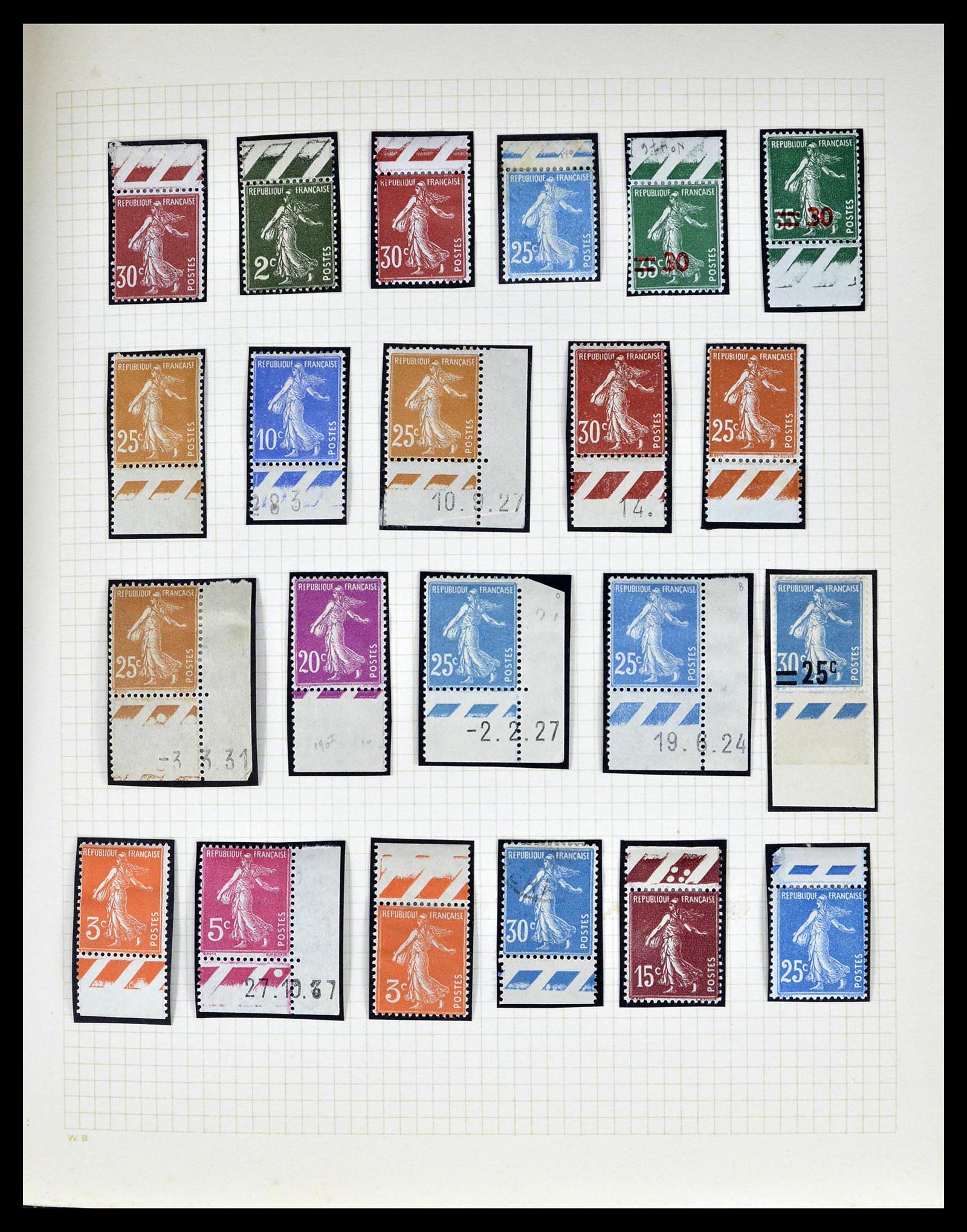 39329 0026 - Stamp collection 39329 France Semeuse.