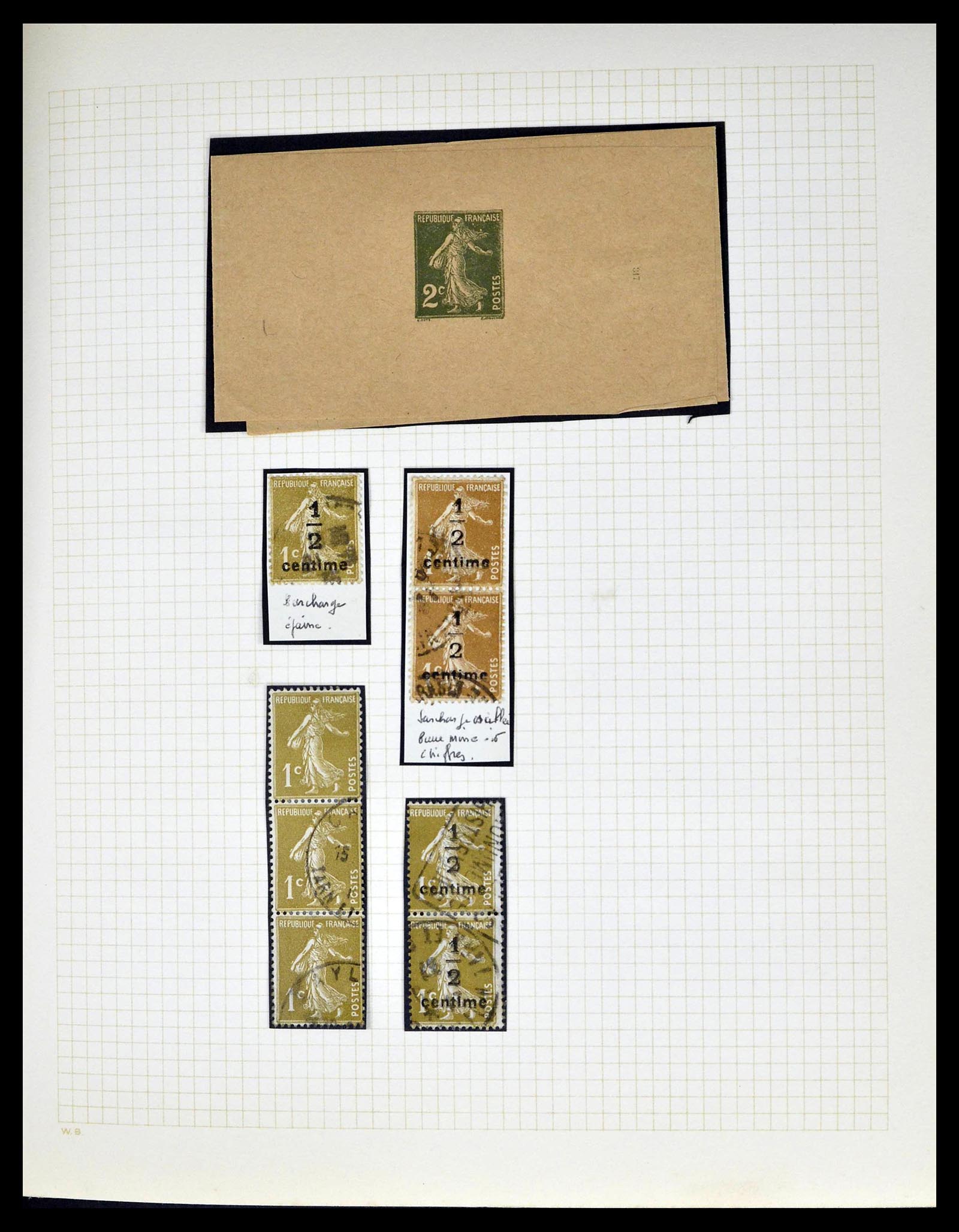 39329 0027 - Stamp collection 39329 France Semeuse.