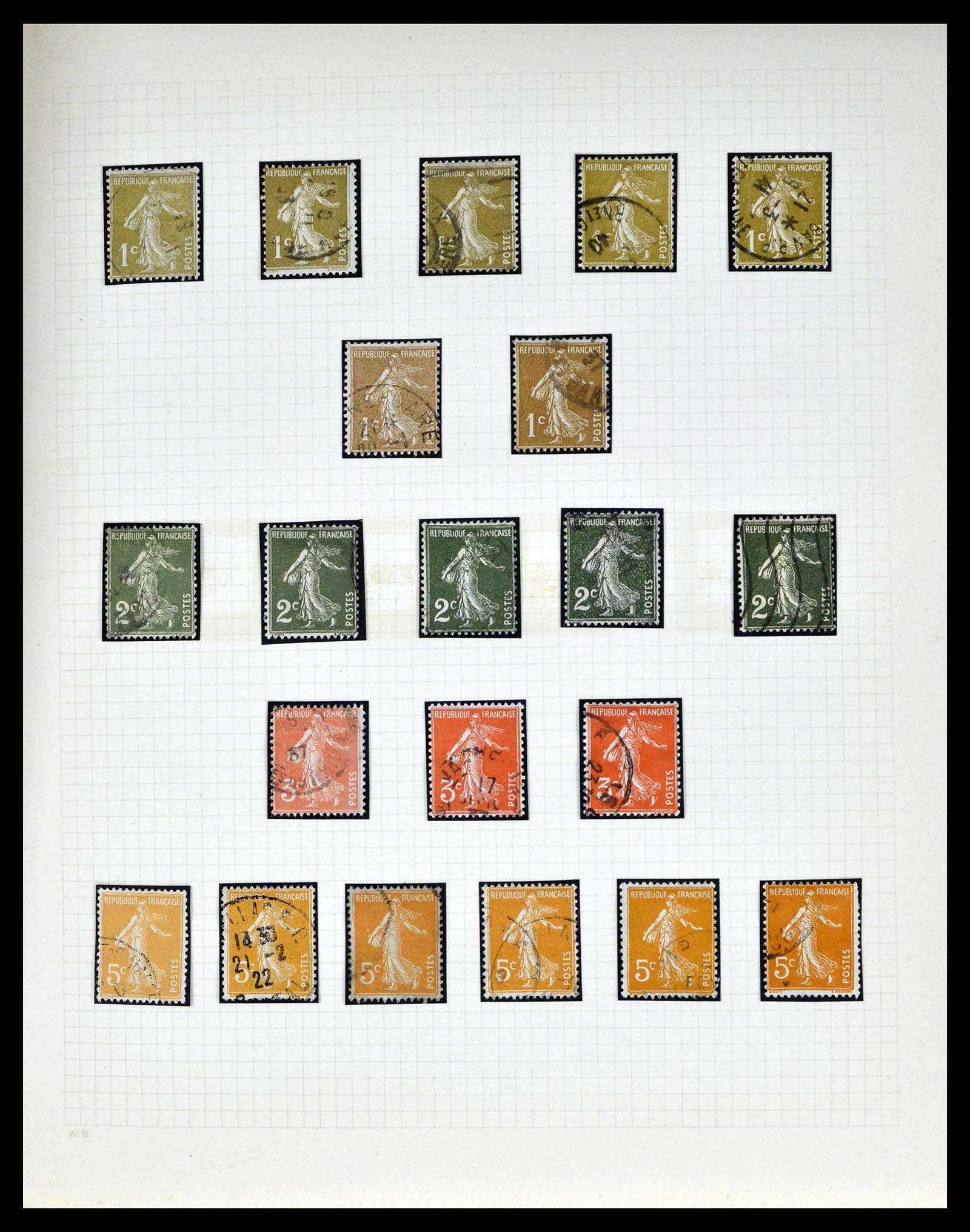 39329 0028 - Stamp collection 39329 France Semeuse.