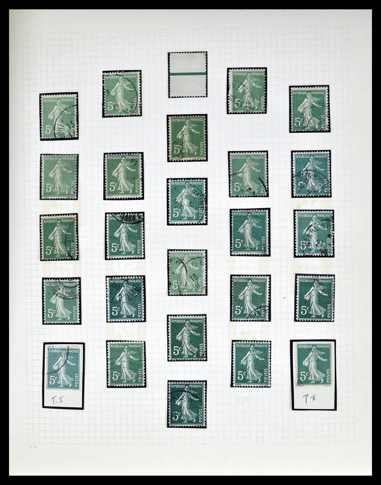 39329 0029 - Stamp collection 39329 France Semeuse.
