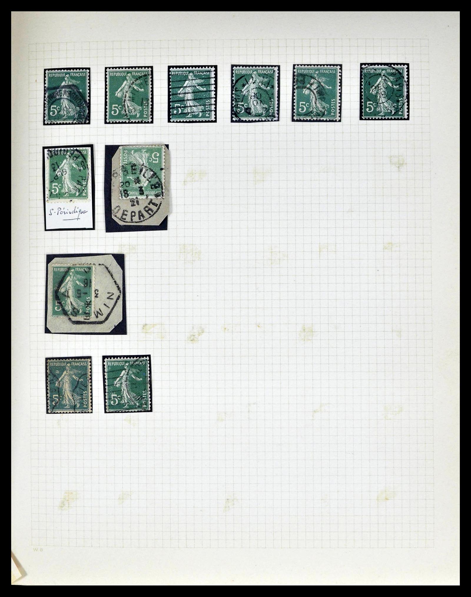 39329 0032 - Stamp collection 39329 France Semeuse.