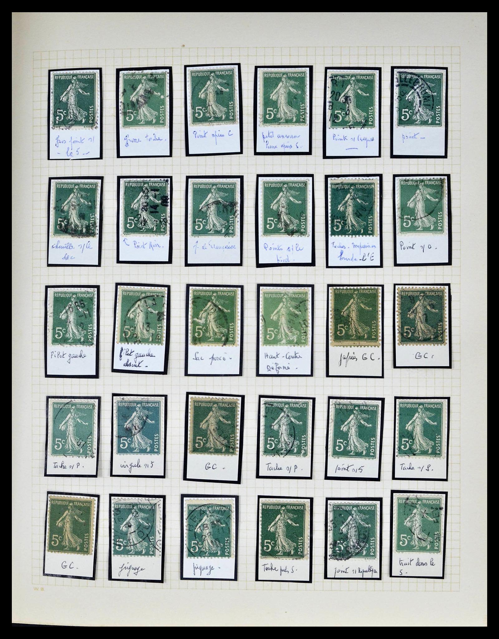 39329 0033 - Stamp collection 39329 France Semeuse.