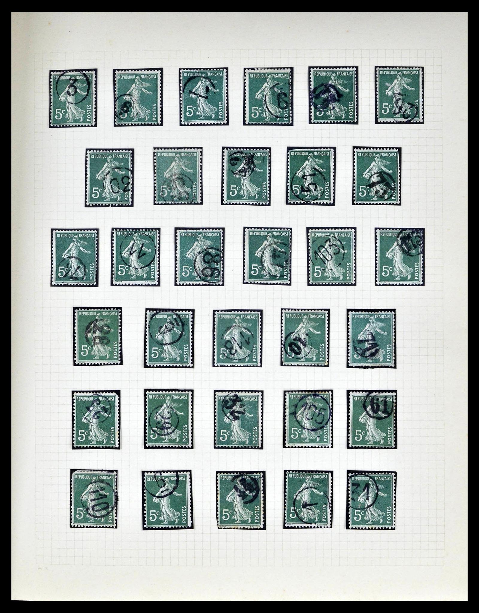 39329 0035 - Stamp collection 39329 France Semeuse.