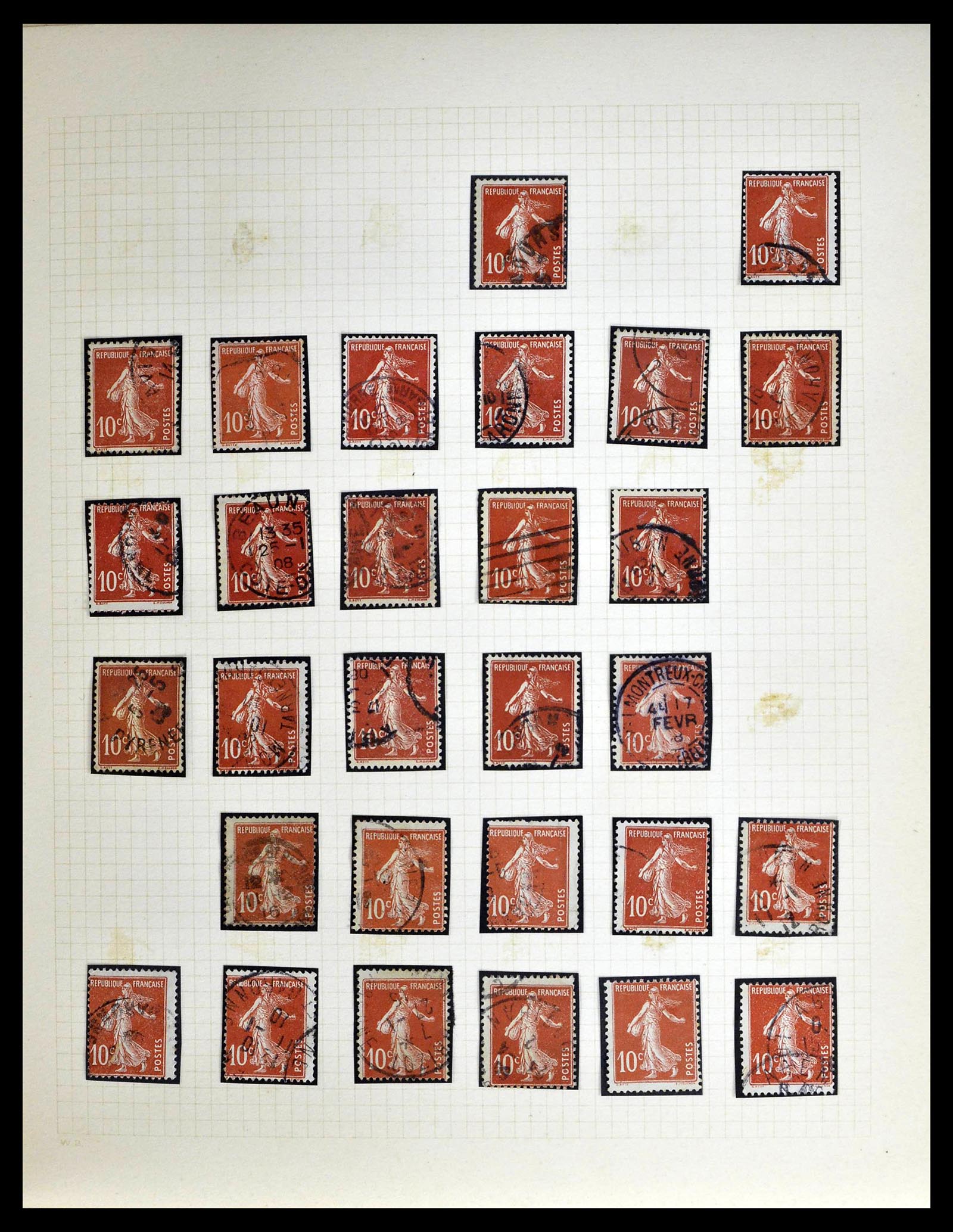 39329 0038 - Stamp collection 39329 France Semeuse.