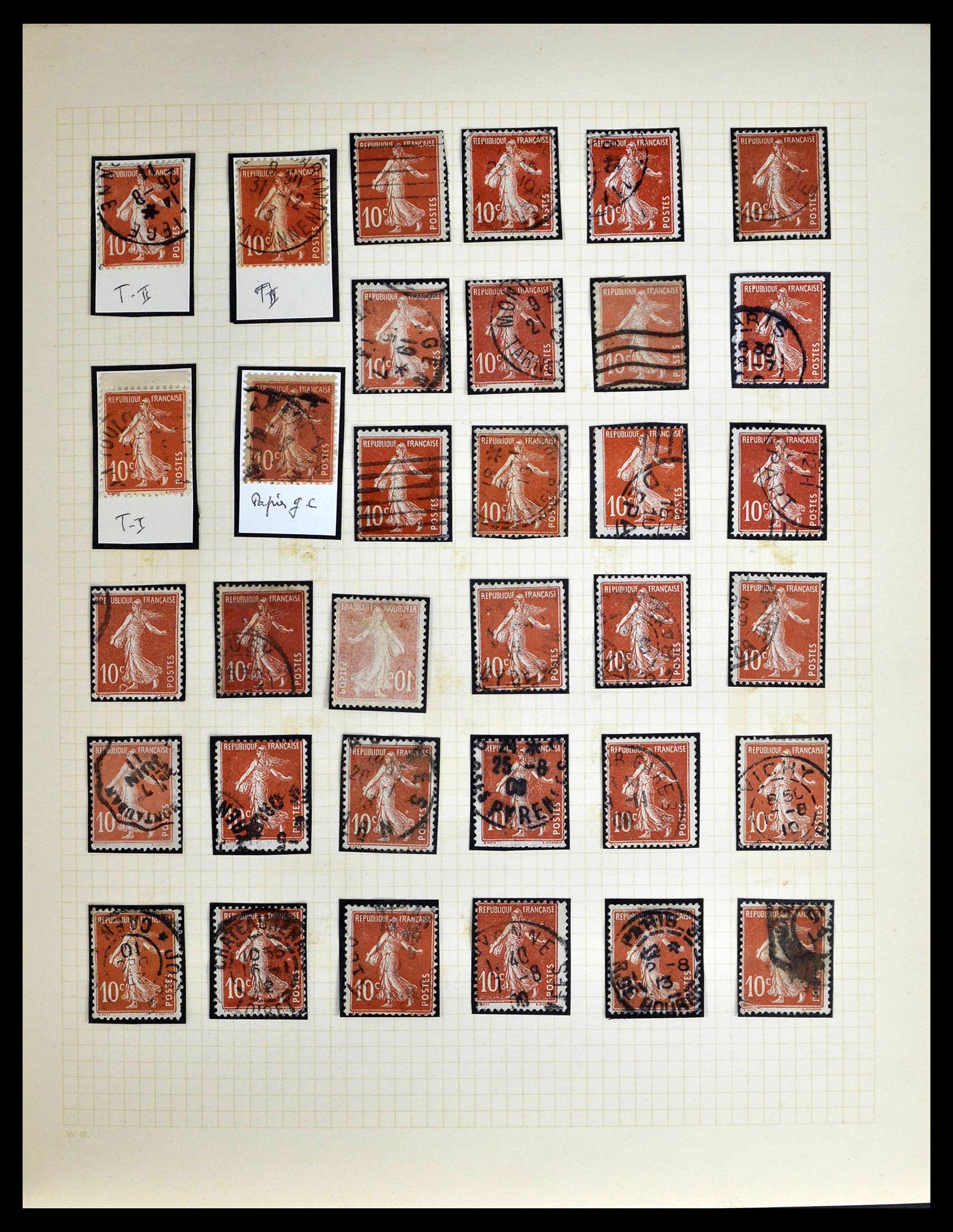 39329 0039 - Stamp collection 39329 France Semeuse.